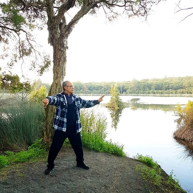 Be in the moment, in Nature. 
Tai Chi moves synchronised with the rhythm of Life and Stillness at the Lagoon. 
#lagoon #socialdistance #harmony #taichiforlife #taichianywhere
