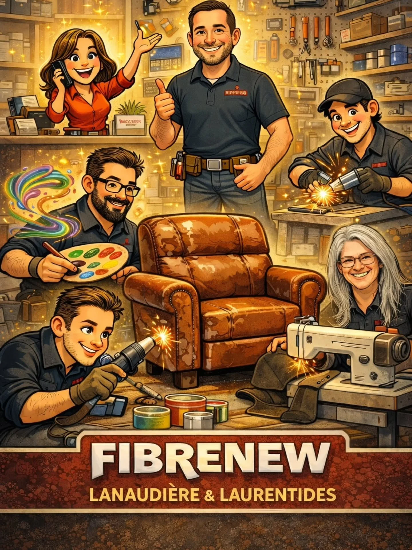 On avait envie de suivre la tendance et de vous partager notre caricature d'&eacute;quipe! 🤩

Trouvez-vous qu'on se ressemble?

On veut voir les v&ocirc;tres en commentaires!!! 🫣

☎️ 514-244-4626
📧 lanaudiere@fibrenew.com 
www.fibrenewlanaudiere.c