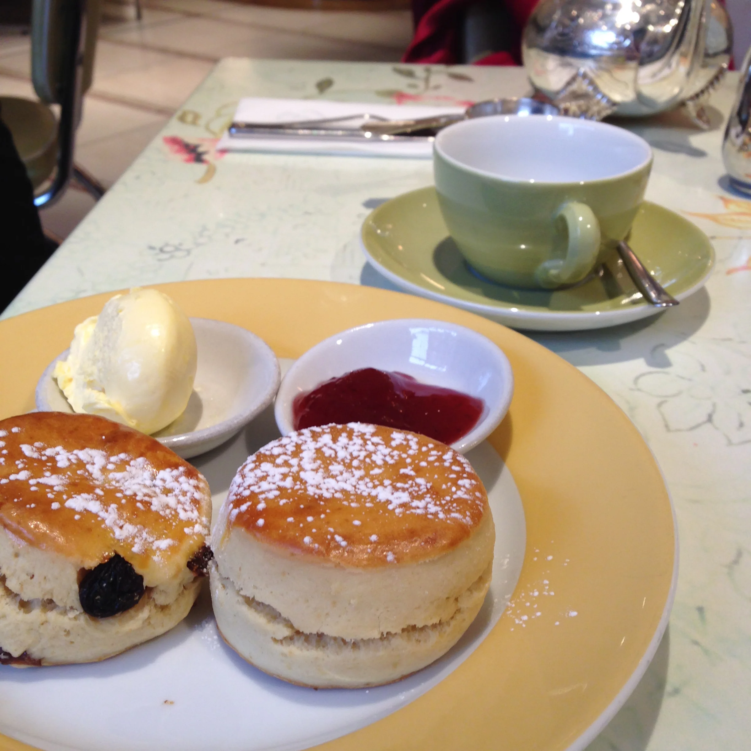 Tea & Scones at the Parlour in Fortnum & Mason London.