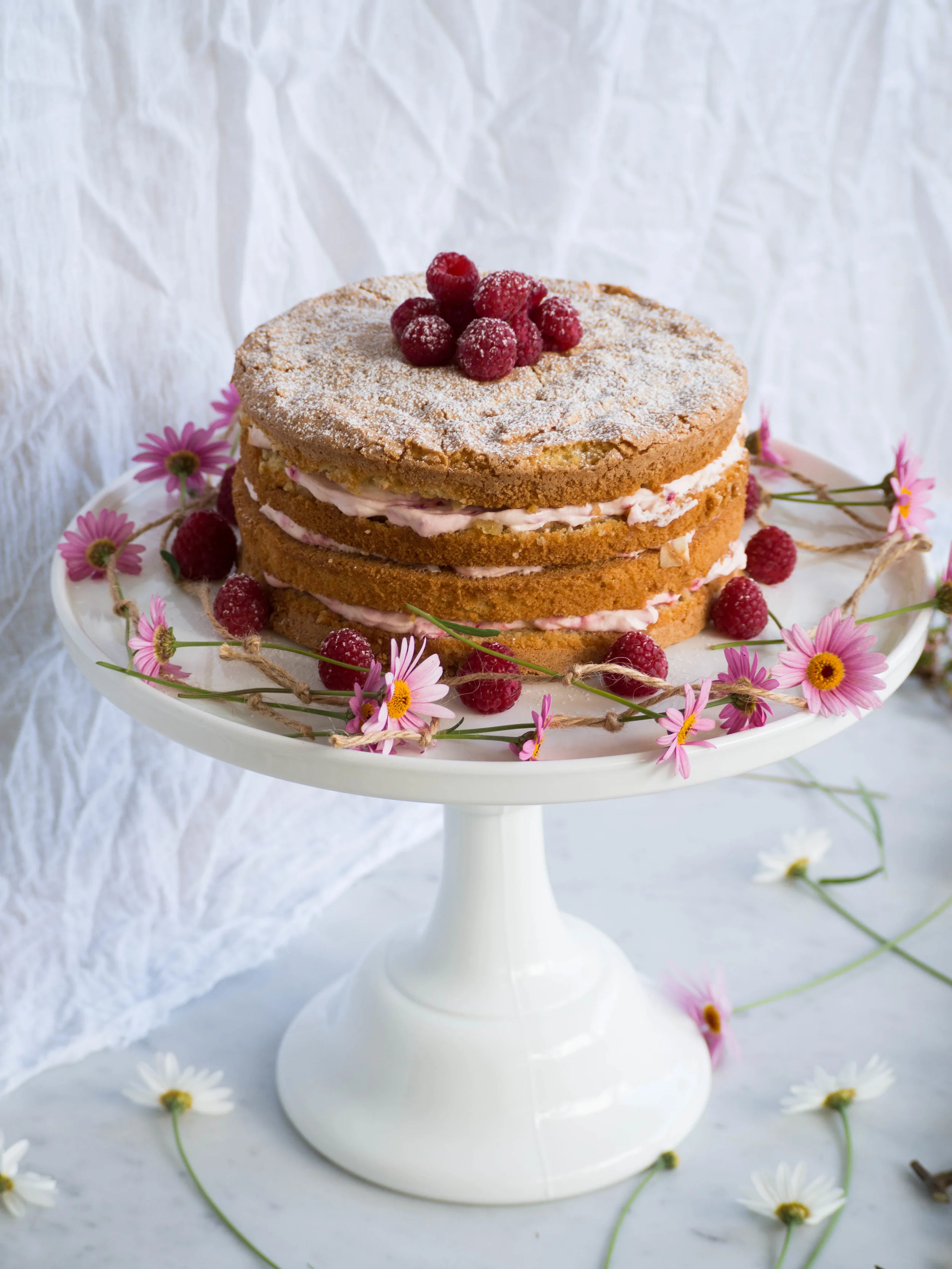 My cake, inspired by the 'Old Fashioned Vanilla Cake' from Flour & Stone.
