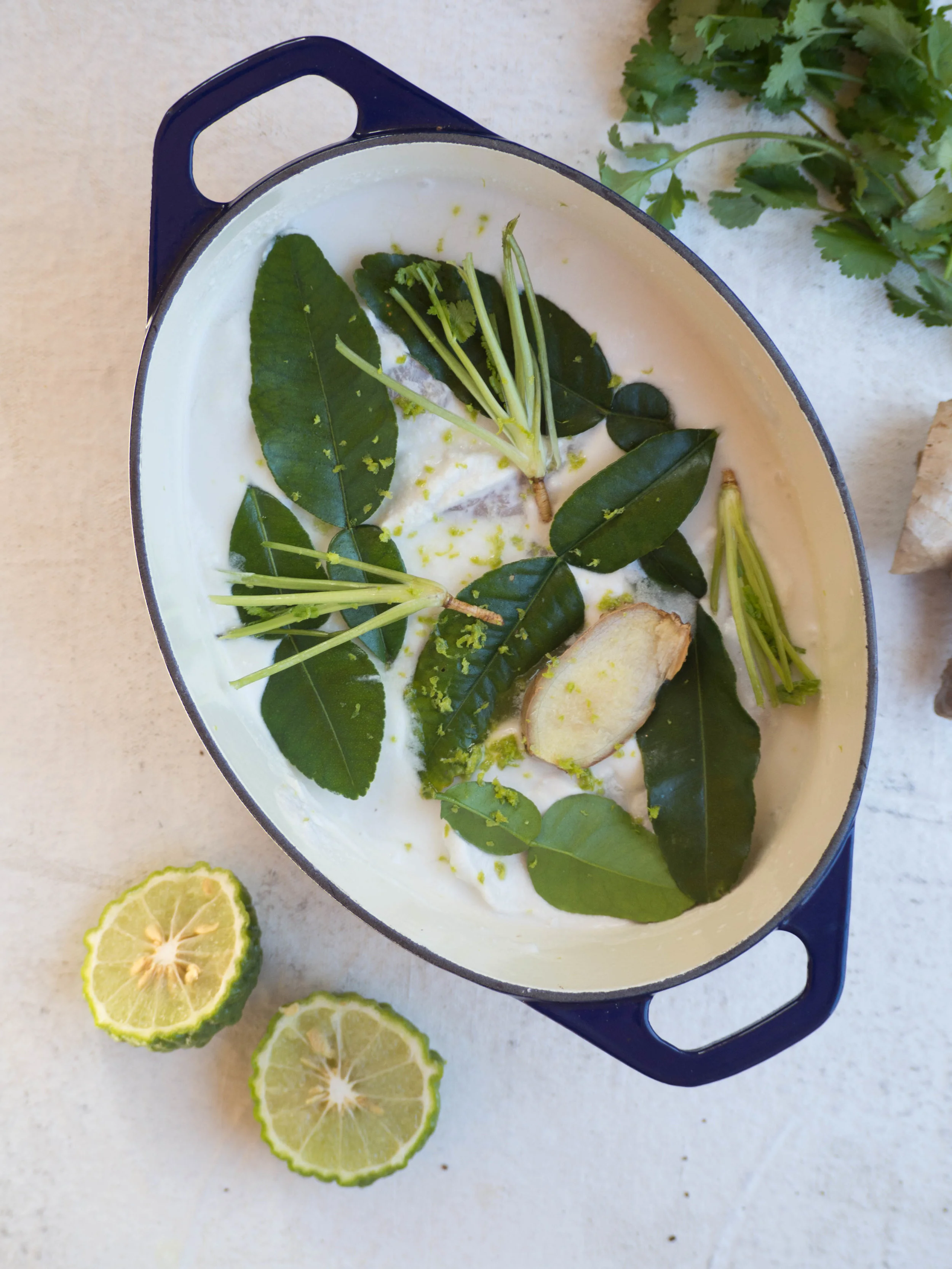 How to Cook with Kaffir Limes Kaffir Lime & Coconut Poached Chicken