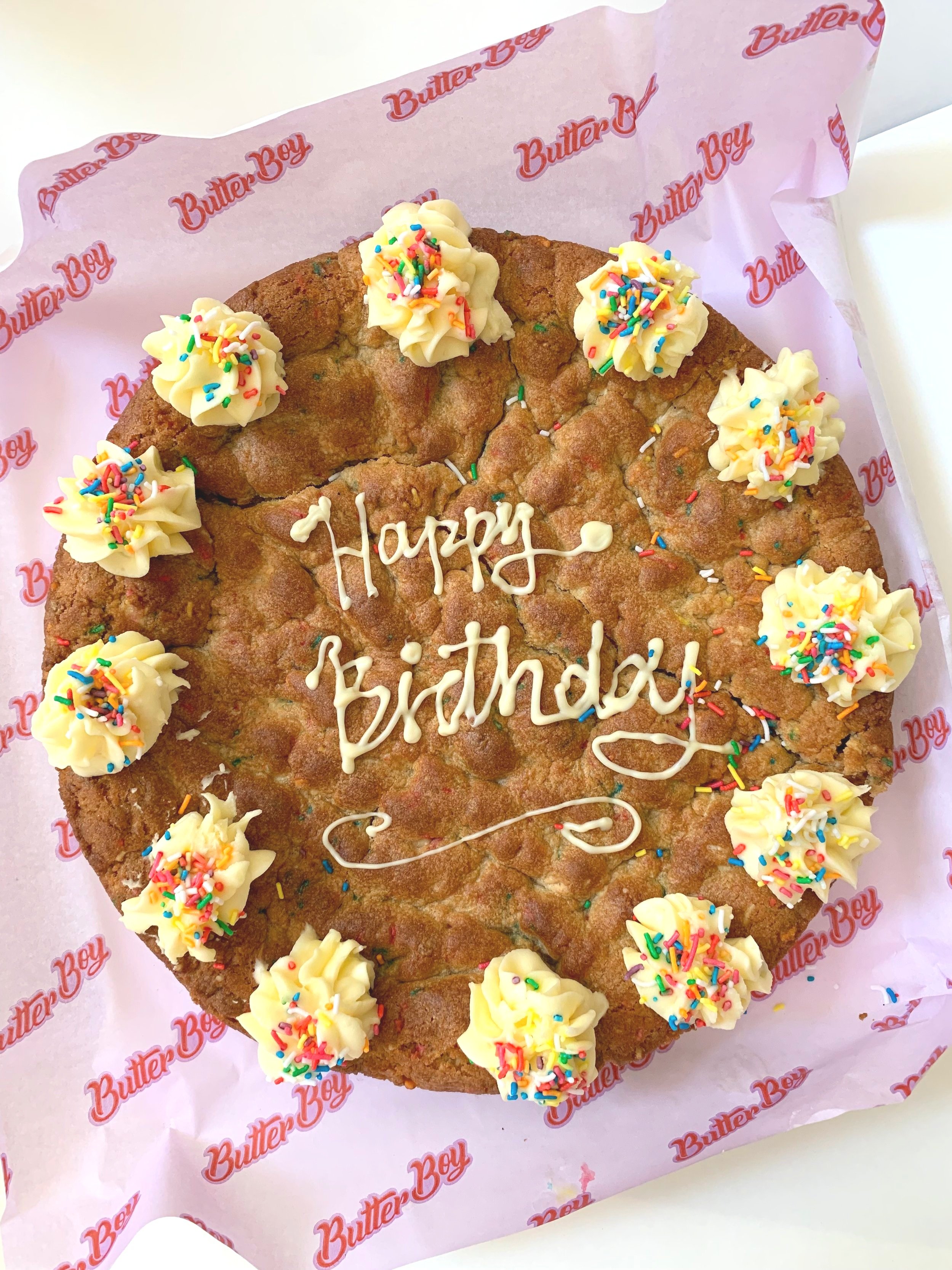 Birthday Cake Cookie Cake from Butterboy