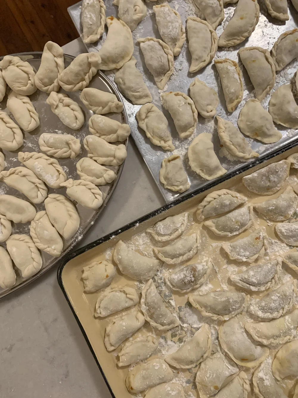 Varenyky ready to cook