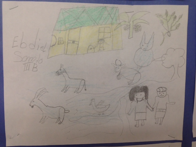 A drawing of life in Panama from Ebdiel to Elsie's Arbor class.