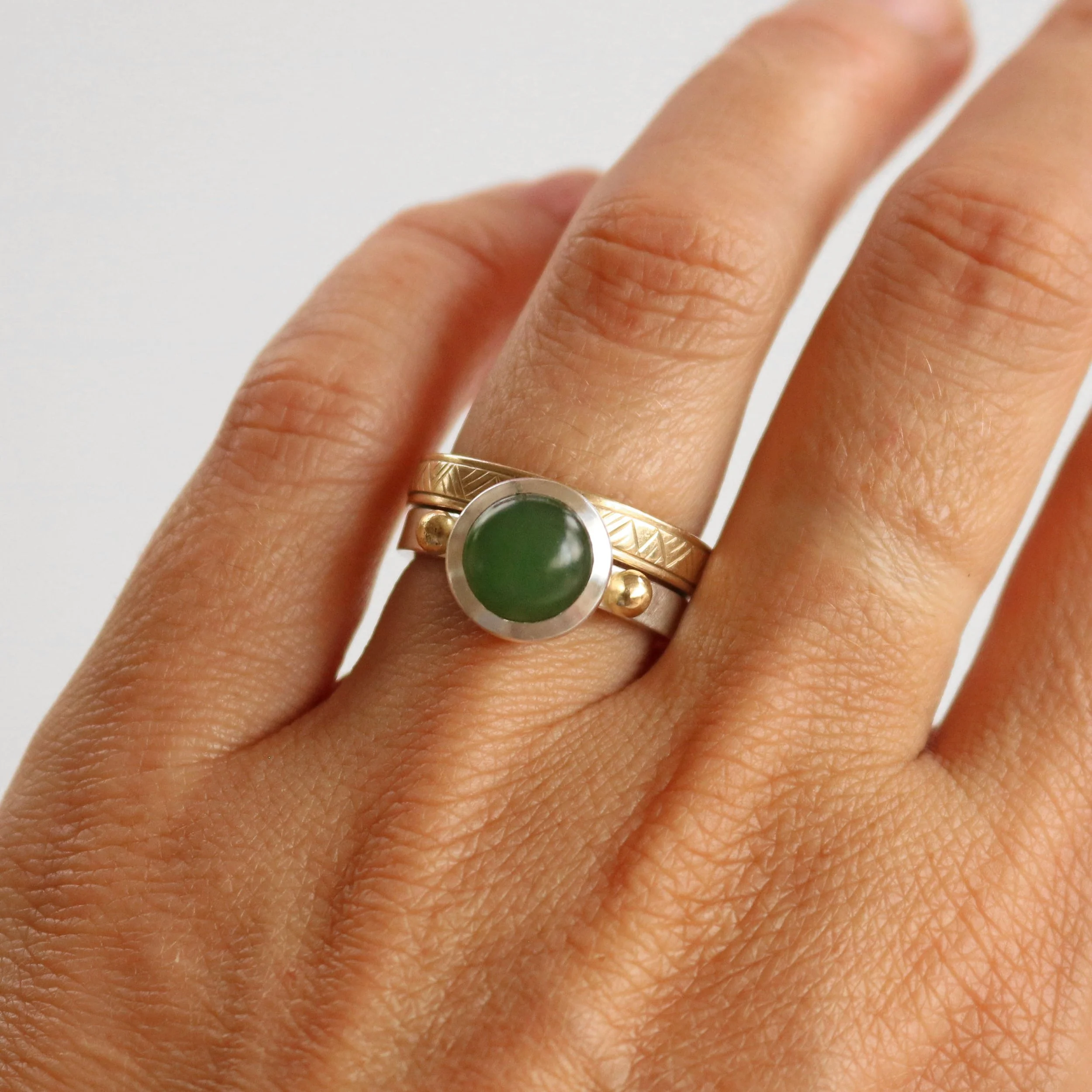 Round pounamu silver 18ct gold ring 6.jpg