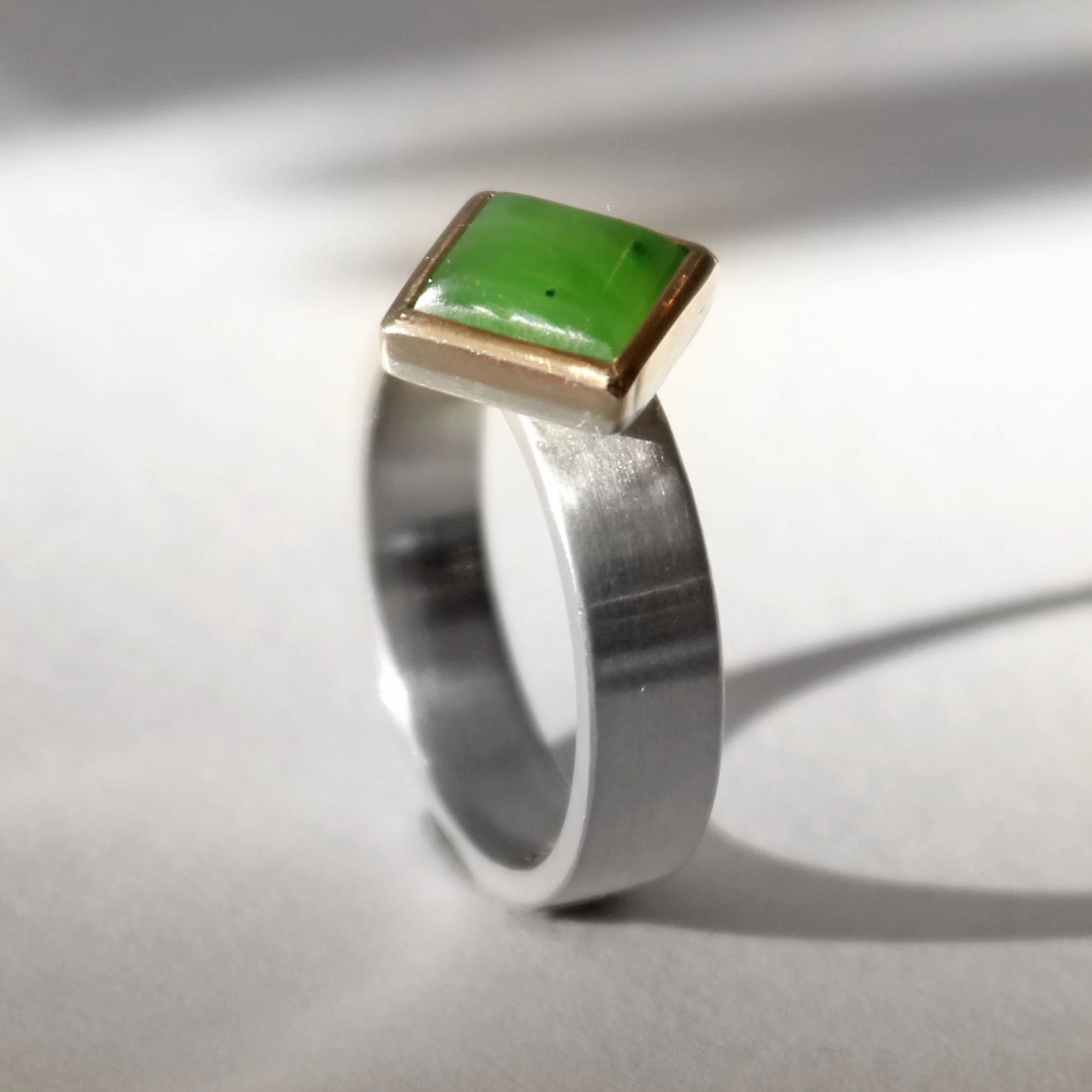 Pounamu and silver diamond ring 3.jpg