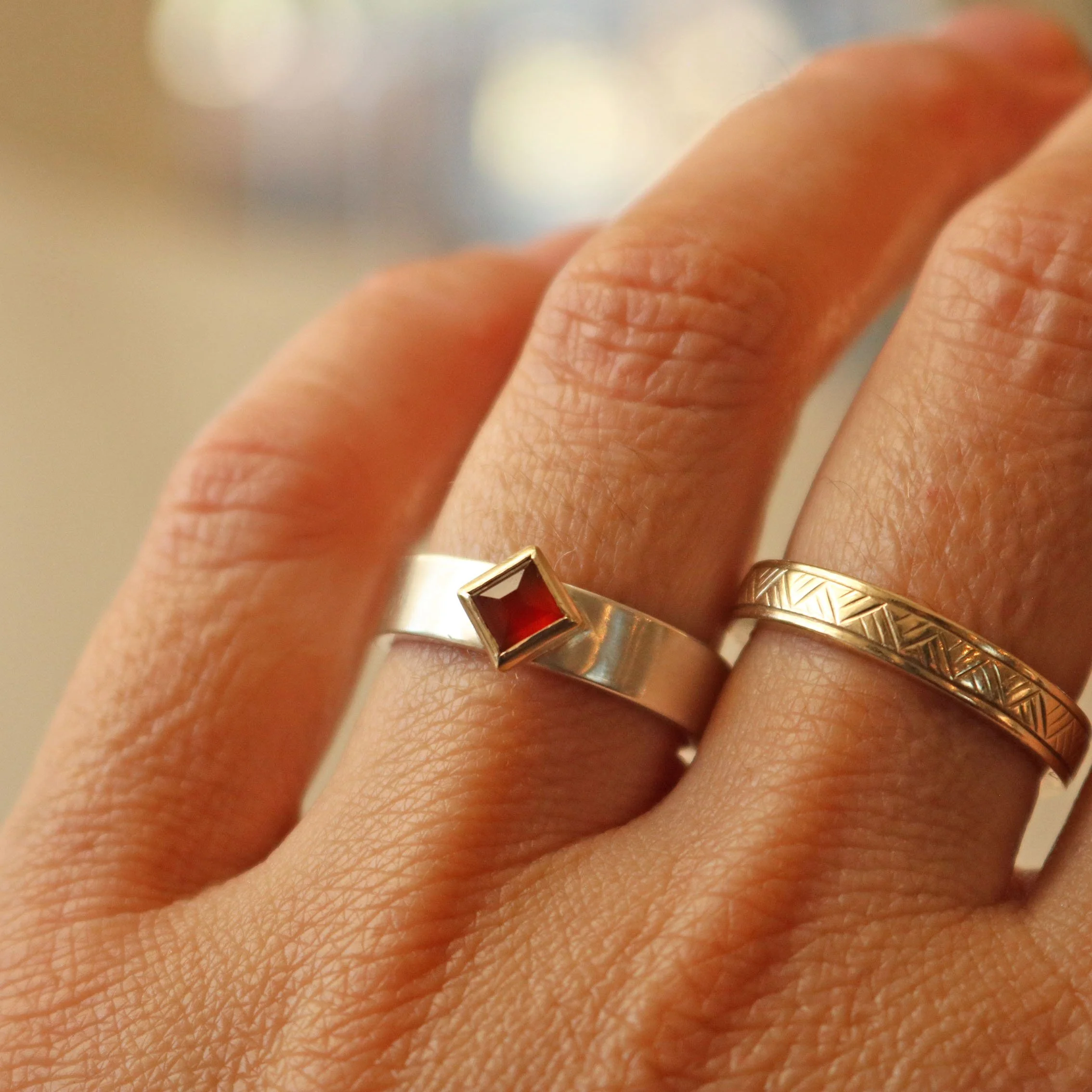 Red carnelian diamond silver ring 4.jpg