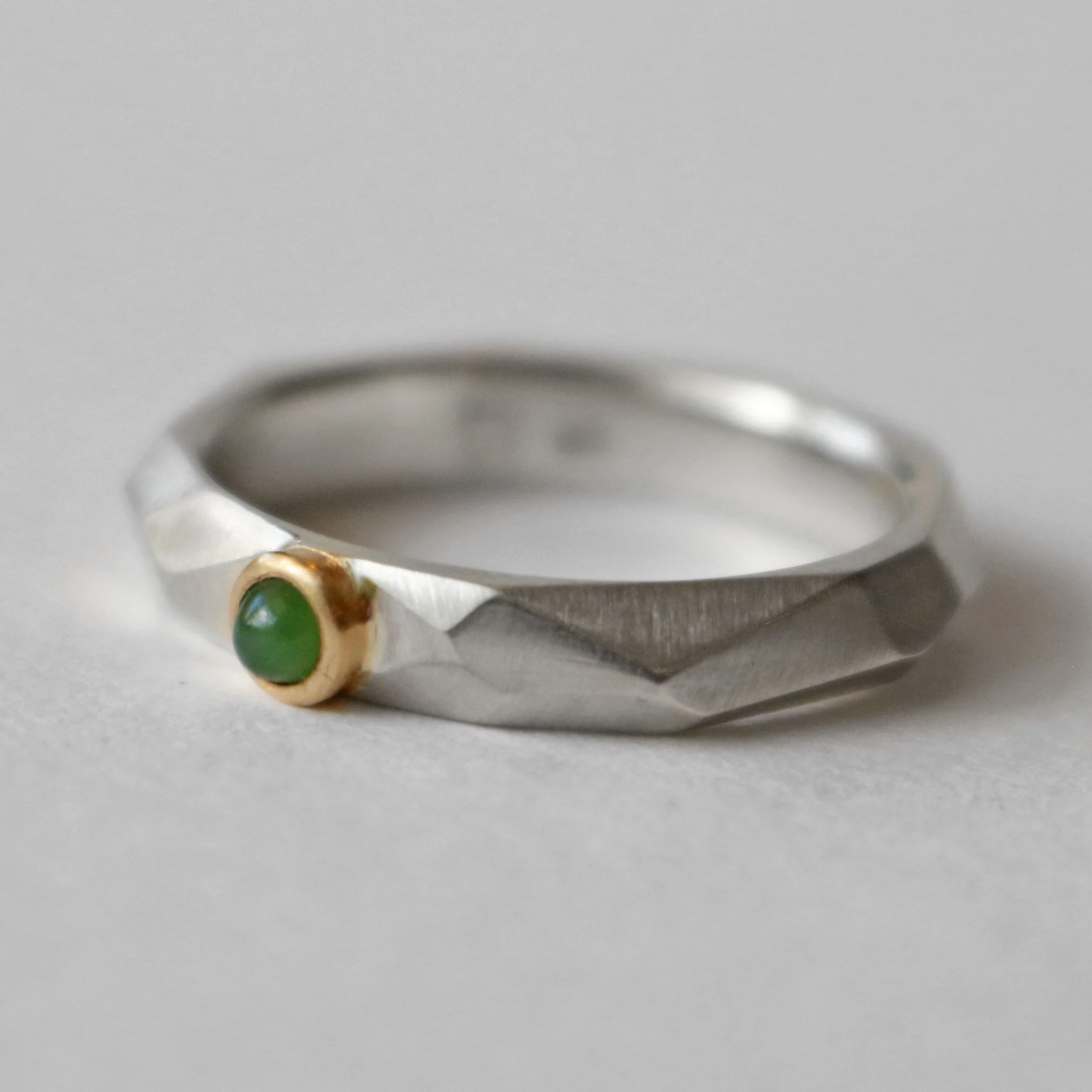 Irregular faceted silver Pounamu ring 5.jpg