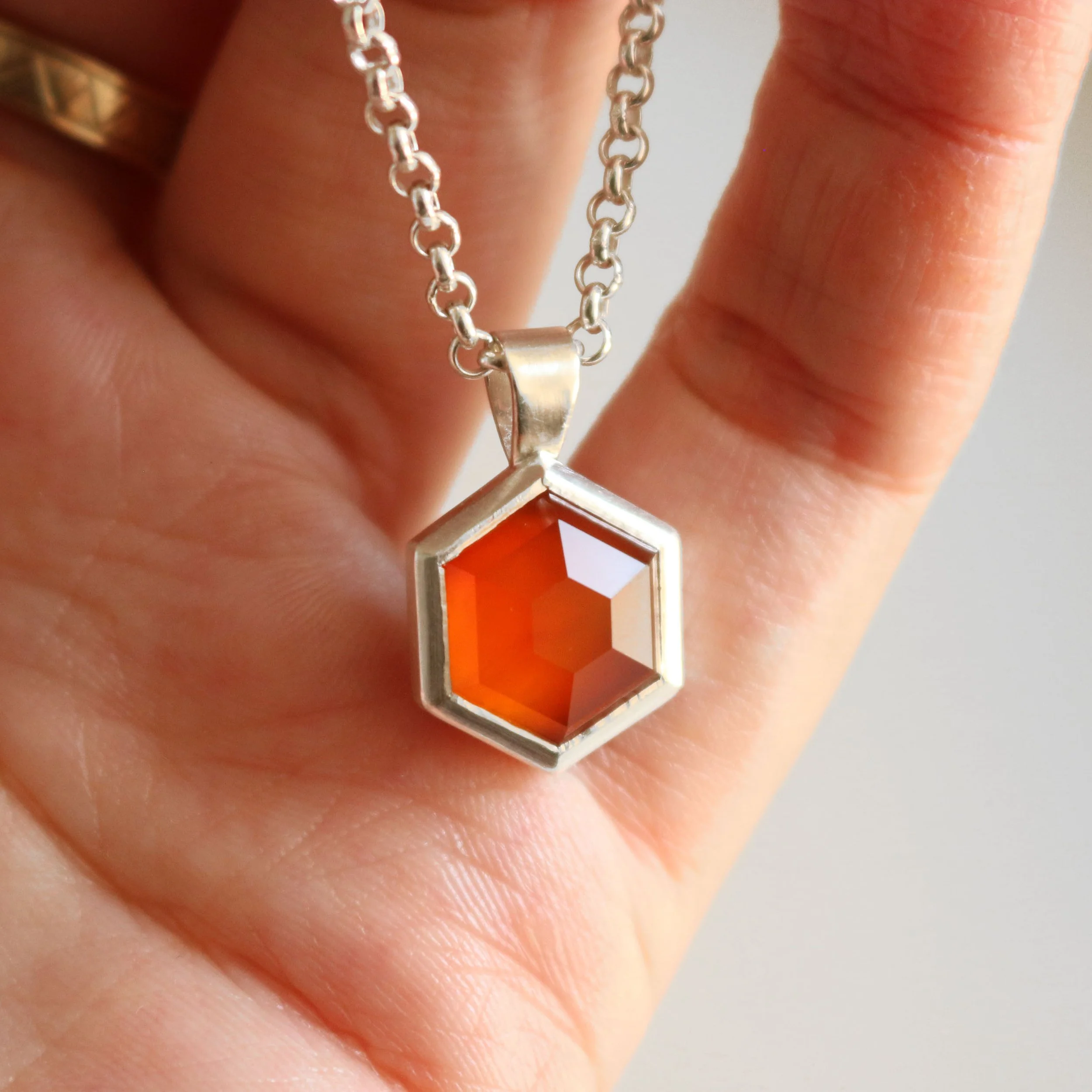 Silver, hexagon carnelian pendant 2026 5.jpg