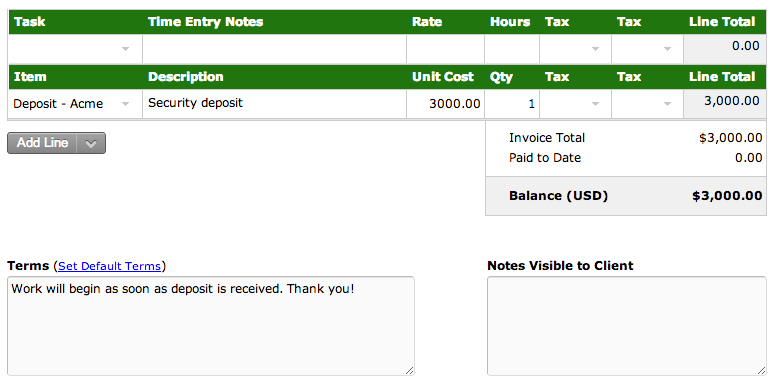 How to collect and track customer deposits in FreshBooks