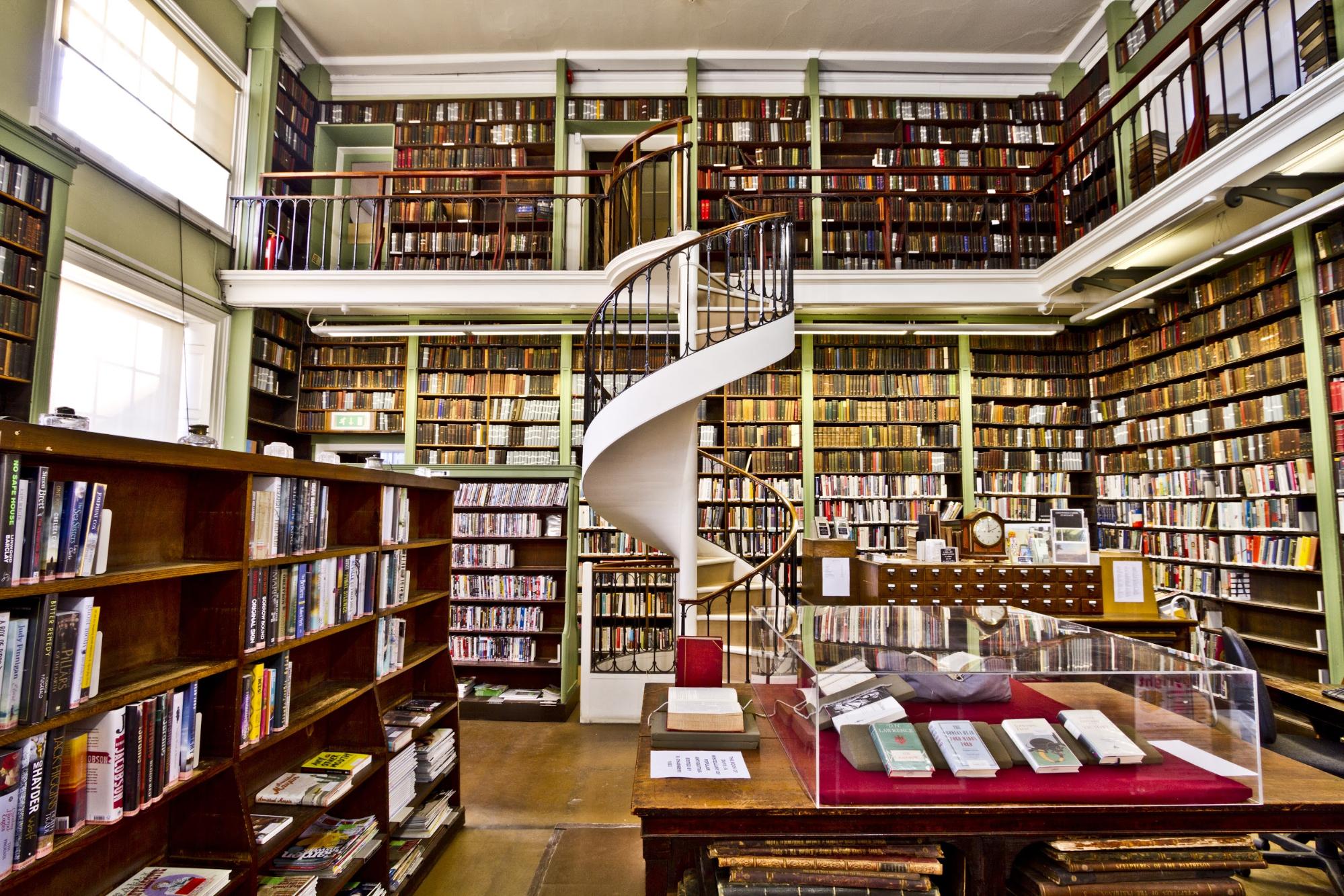 If you can afford the £120 annual subscription, you can get plenty of work done at The Leeds Library in Yorkshire, England, a private subscription library. Photograph courtesy Michael D. Bekwith.