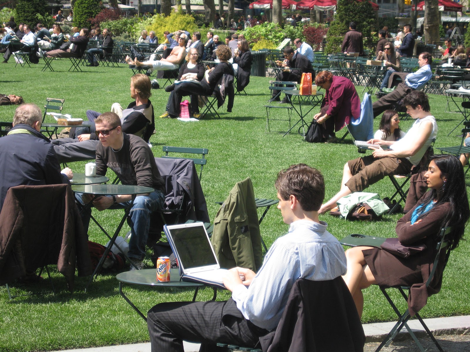 Bryant Park in New York City has offered free wifi to the public since 2002.