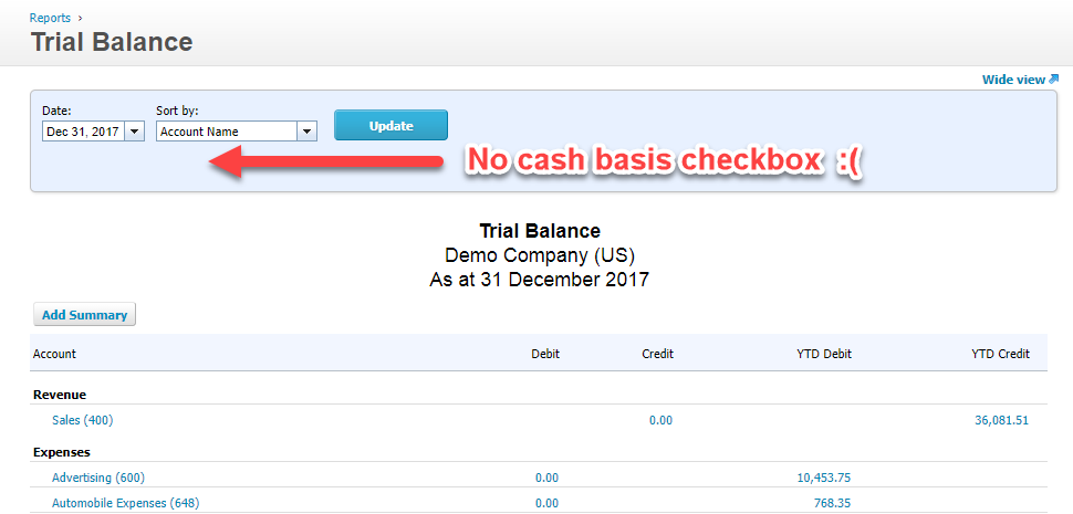 How to Run a Cash Basis Trial Balance in Xero