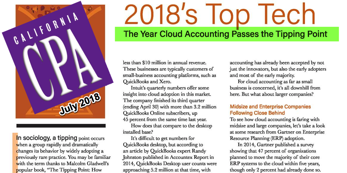 2018: The Year Cloud Accounting Passes the Tipping Point