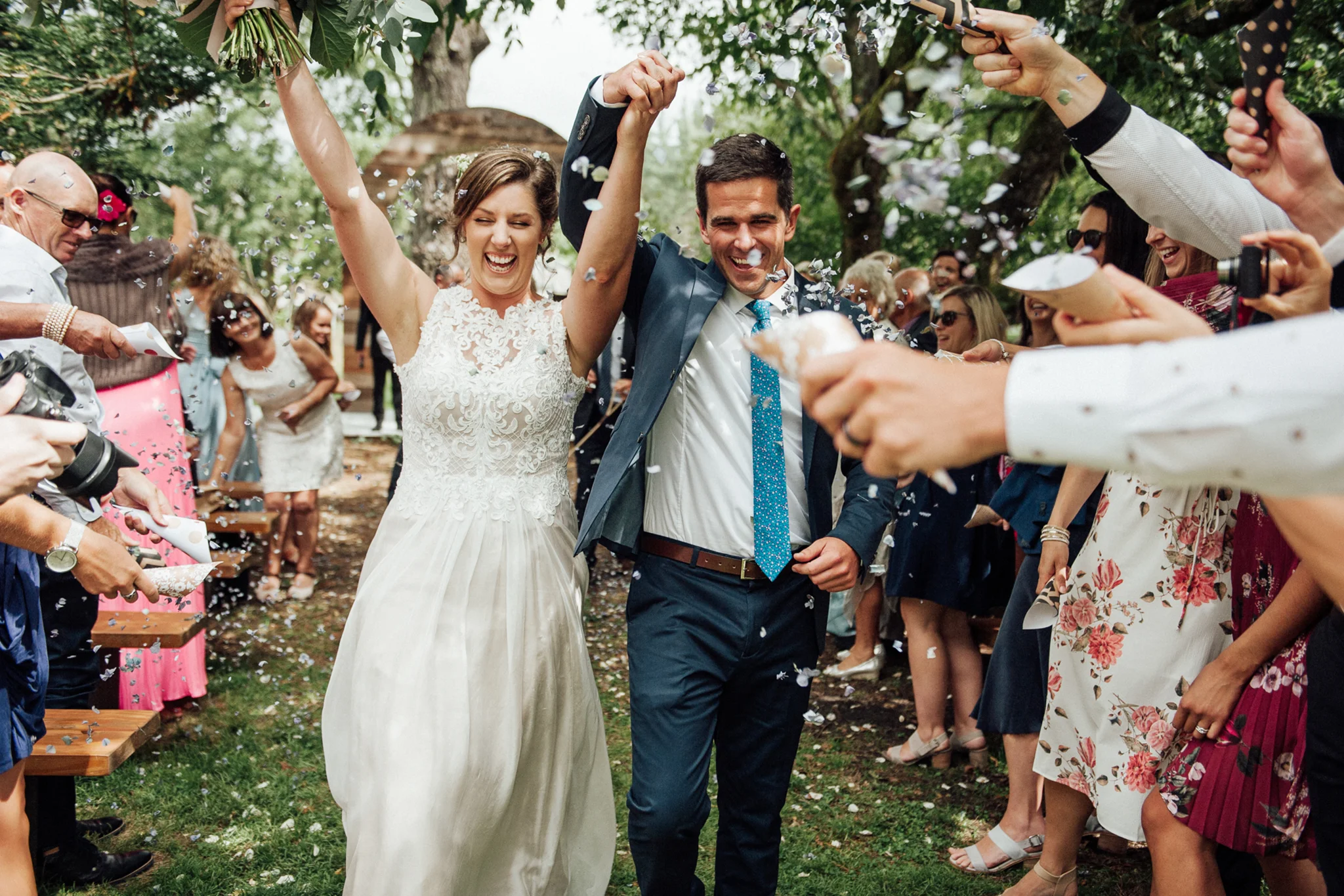 Wedding photography Old Forest School confetti