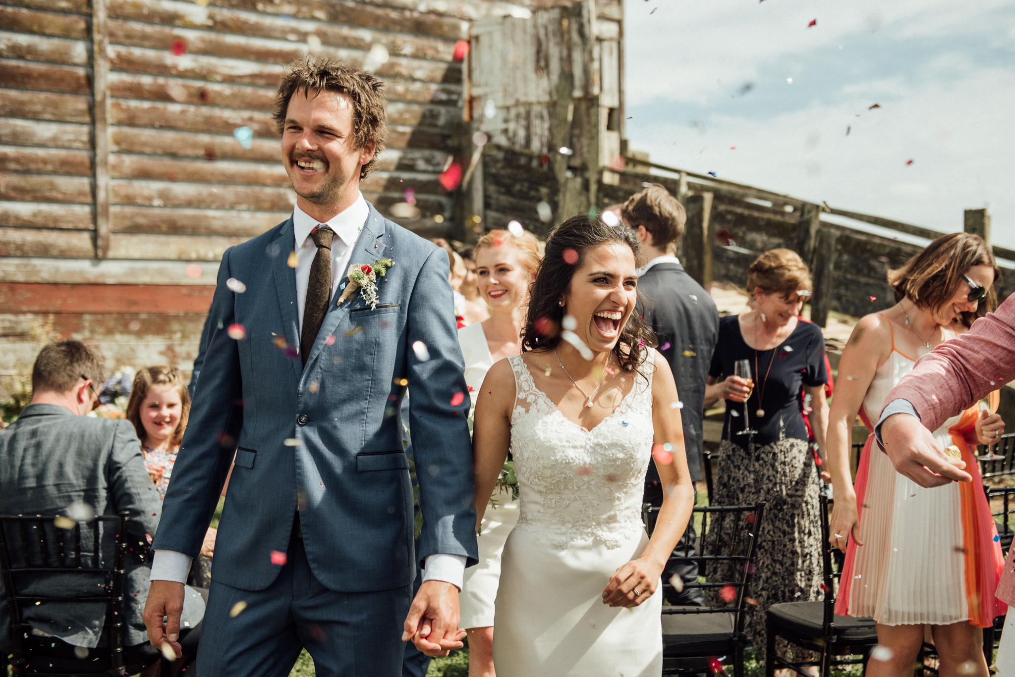 Wedding photography confetti