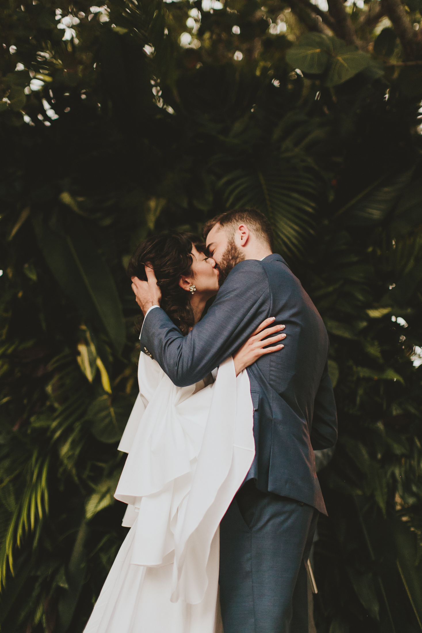 Tricia + Dan Ceremony First Kiss