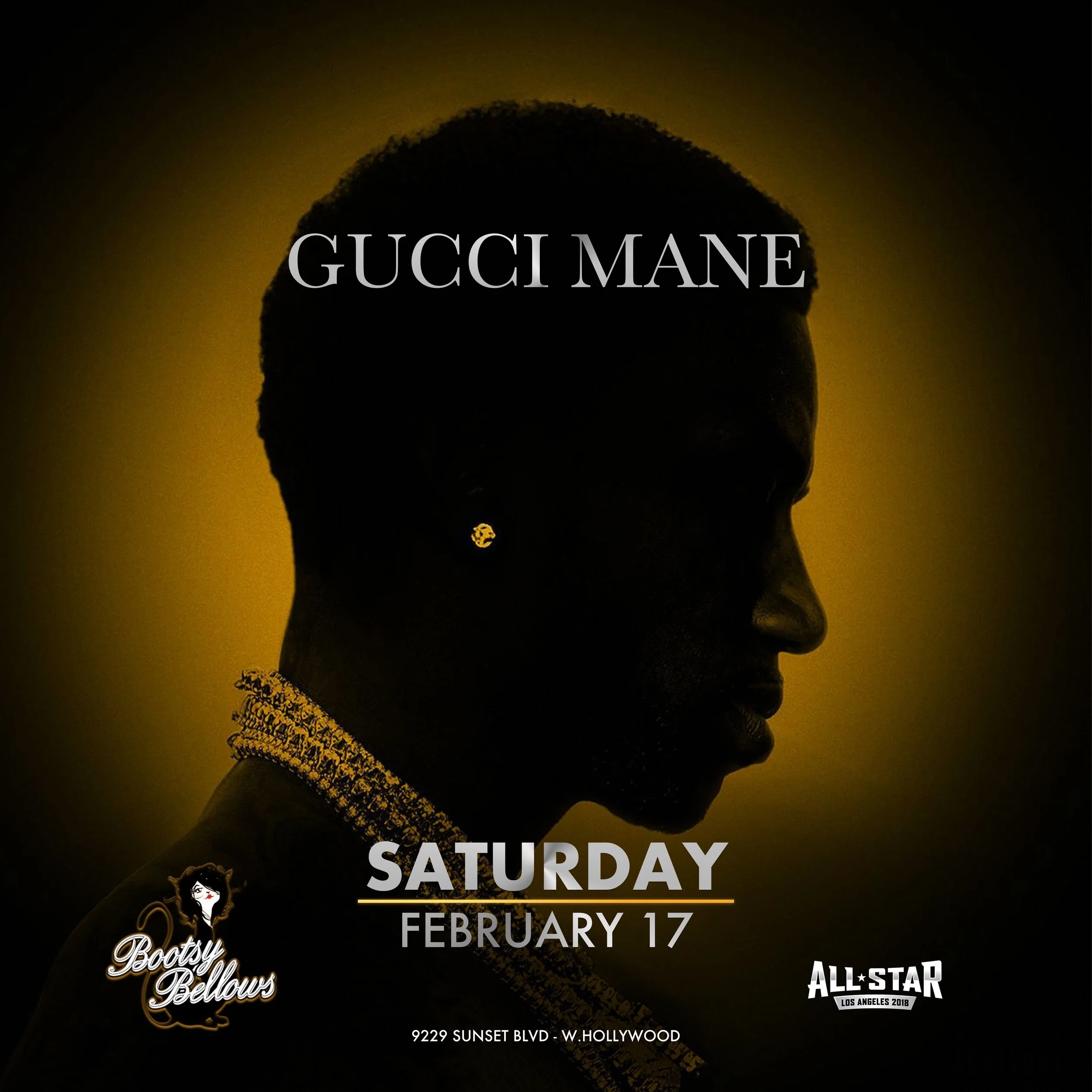 Bootsy Bellows Saturday hosted by Gucci Mane, February 17 2018