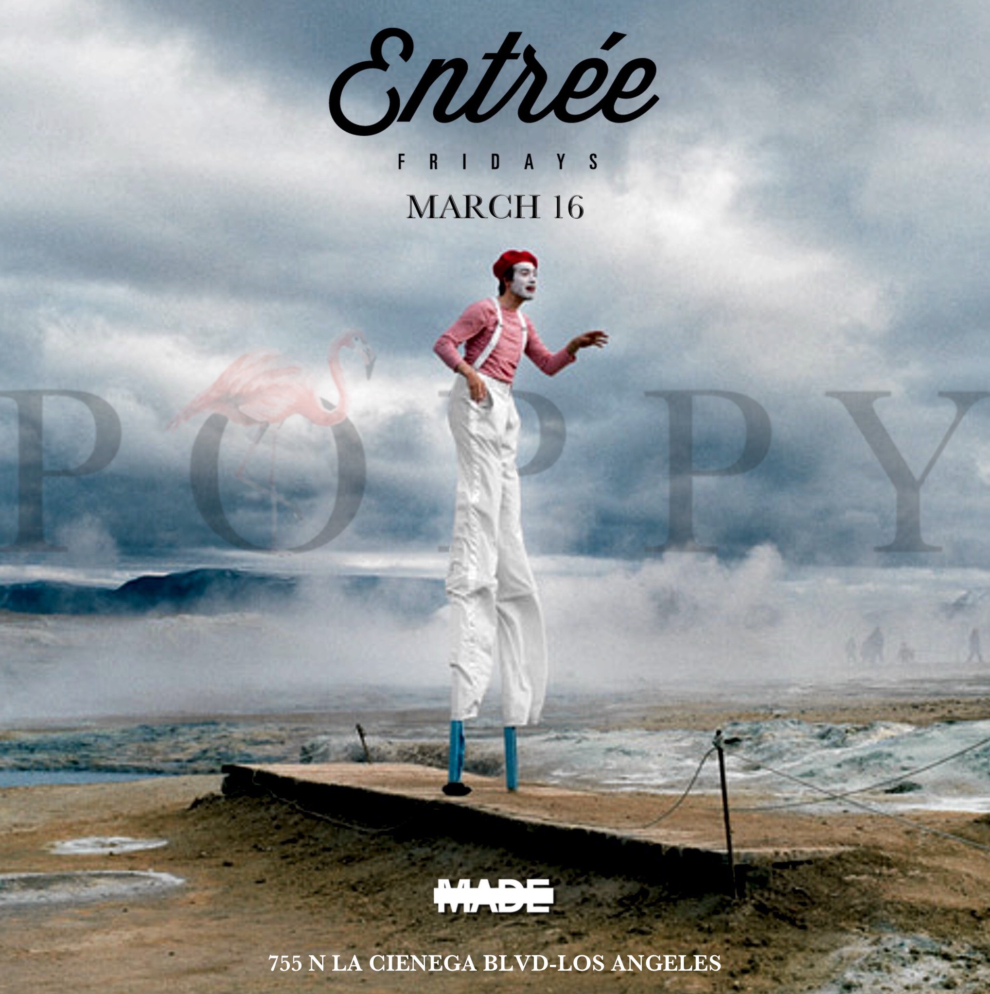 Entree Fridays at Poppy Nightclub, March 16, 2018