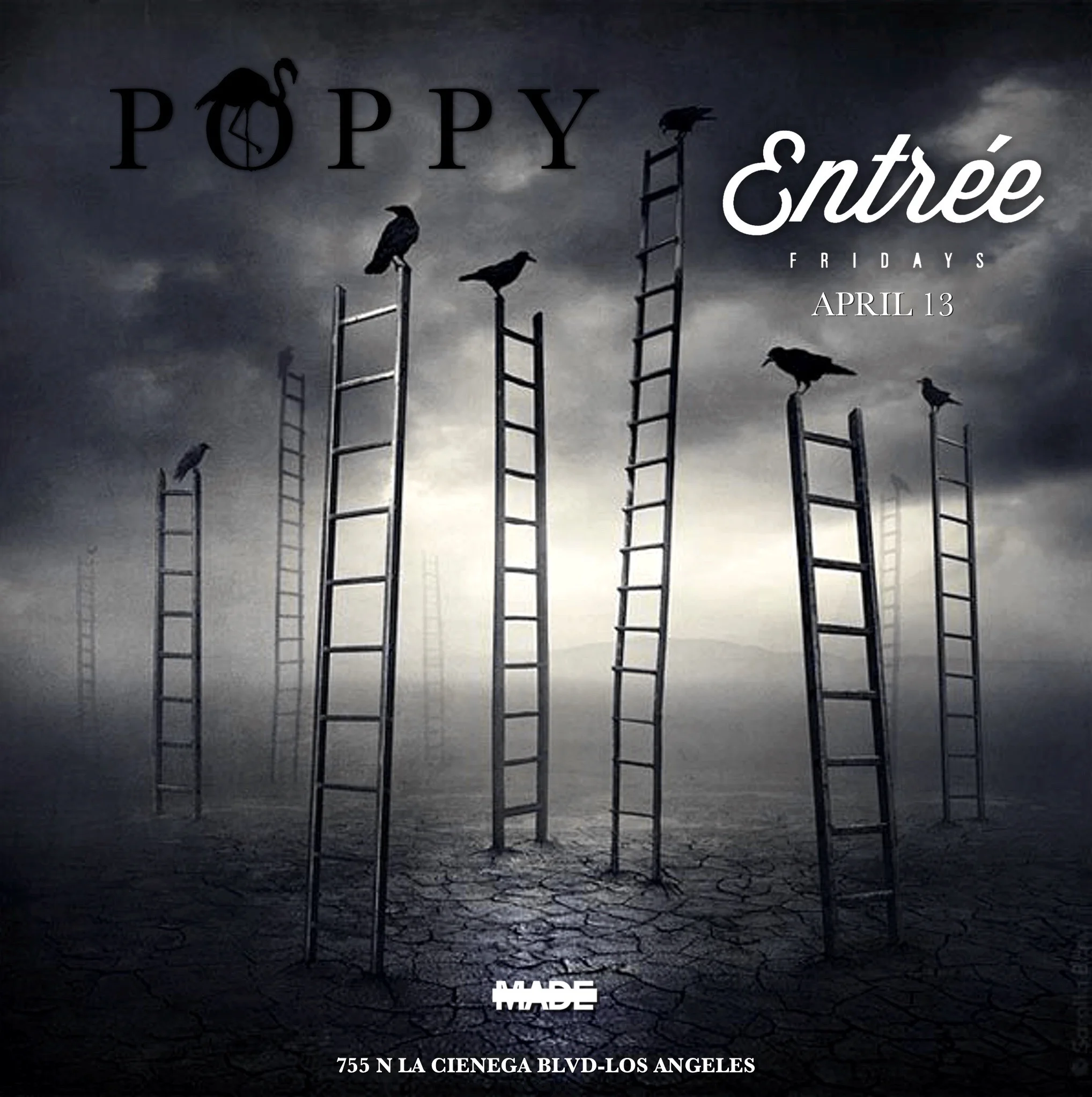 Entree Fridays at Poppy Nightclub, April 13, 2018