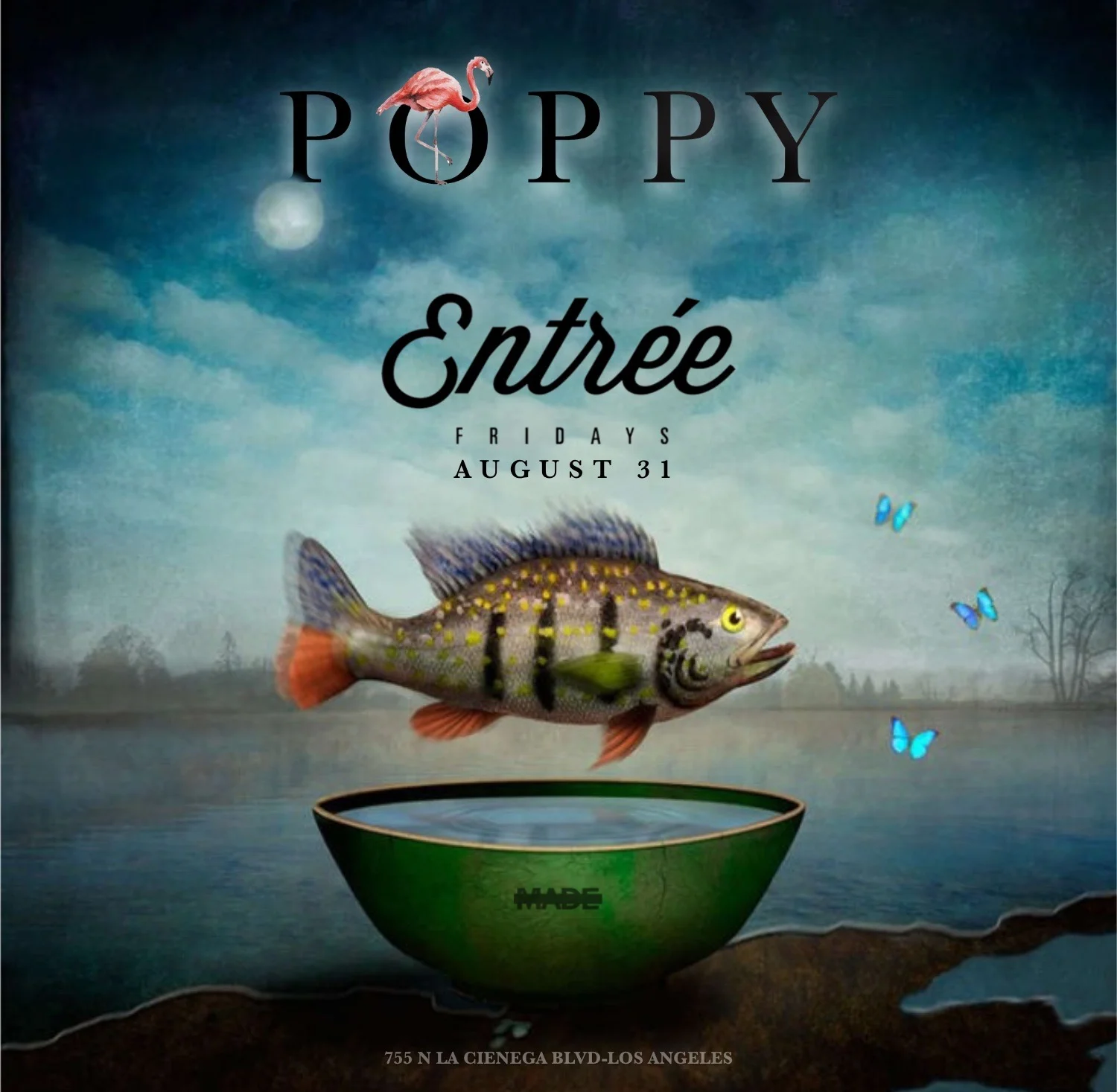 Entree Fridays at Poppy Nightclub, August 31, 2018