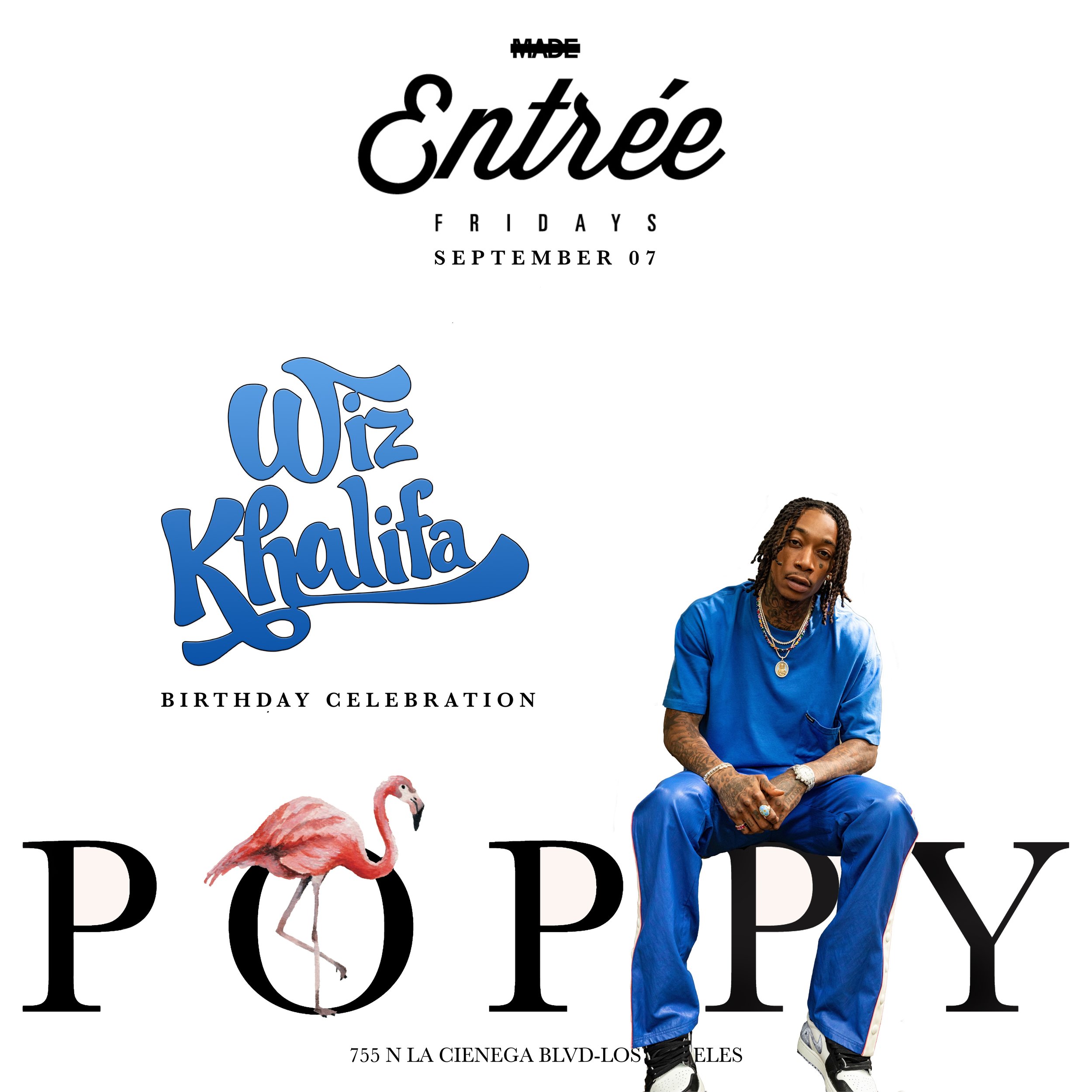 Entree Fridays at Poppy Nightclub, September 7, 2018