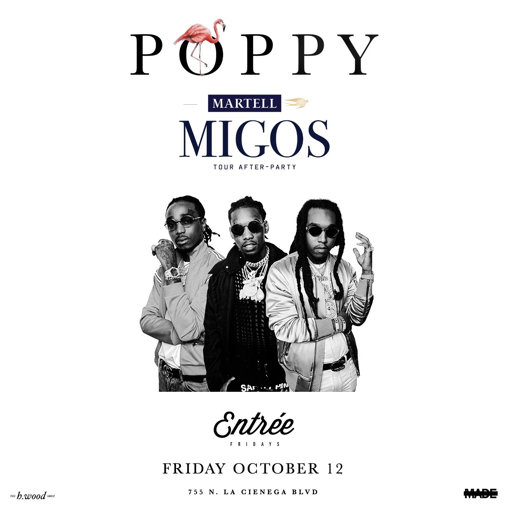 Entree Fridays at Poppy Nightclub, October 12, 2018