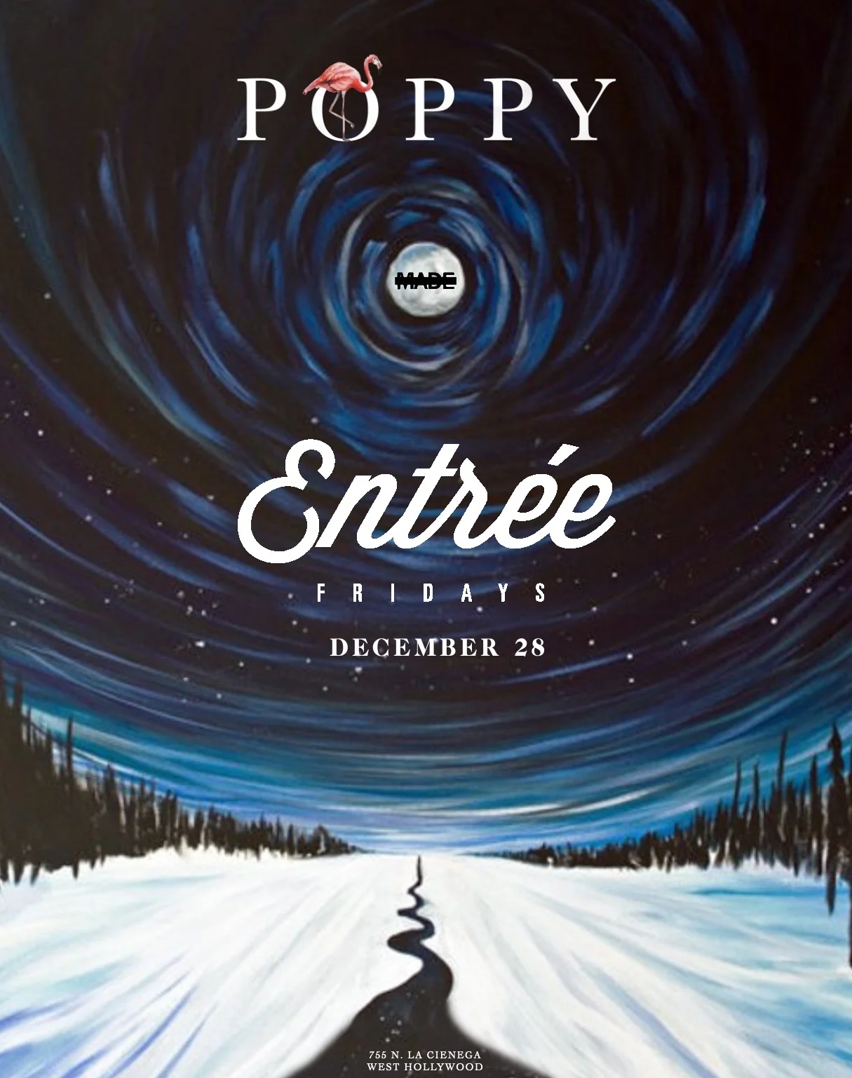 Entree Fridays at Poppy Nightclub, December 28, 2018