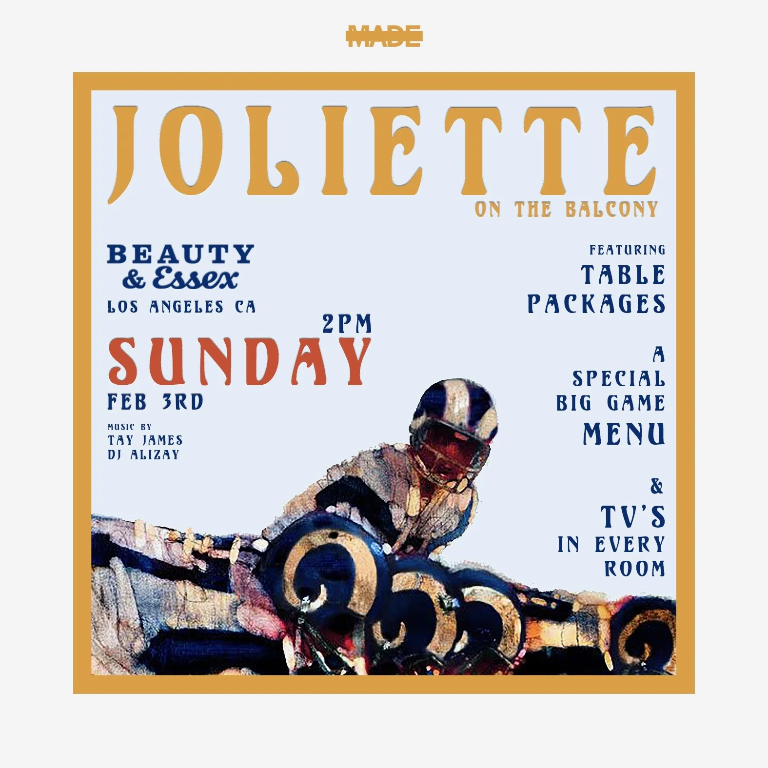 Joliette on the Balcony at Beauty &amp; Essex, February 3, 2019