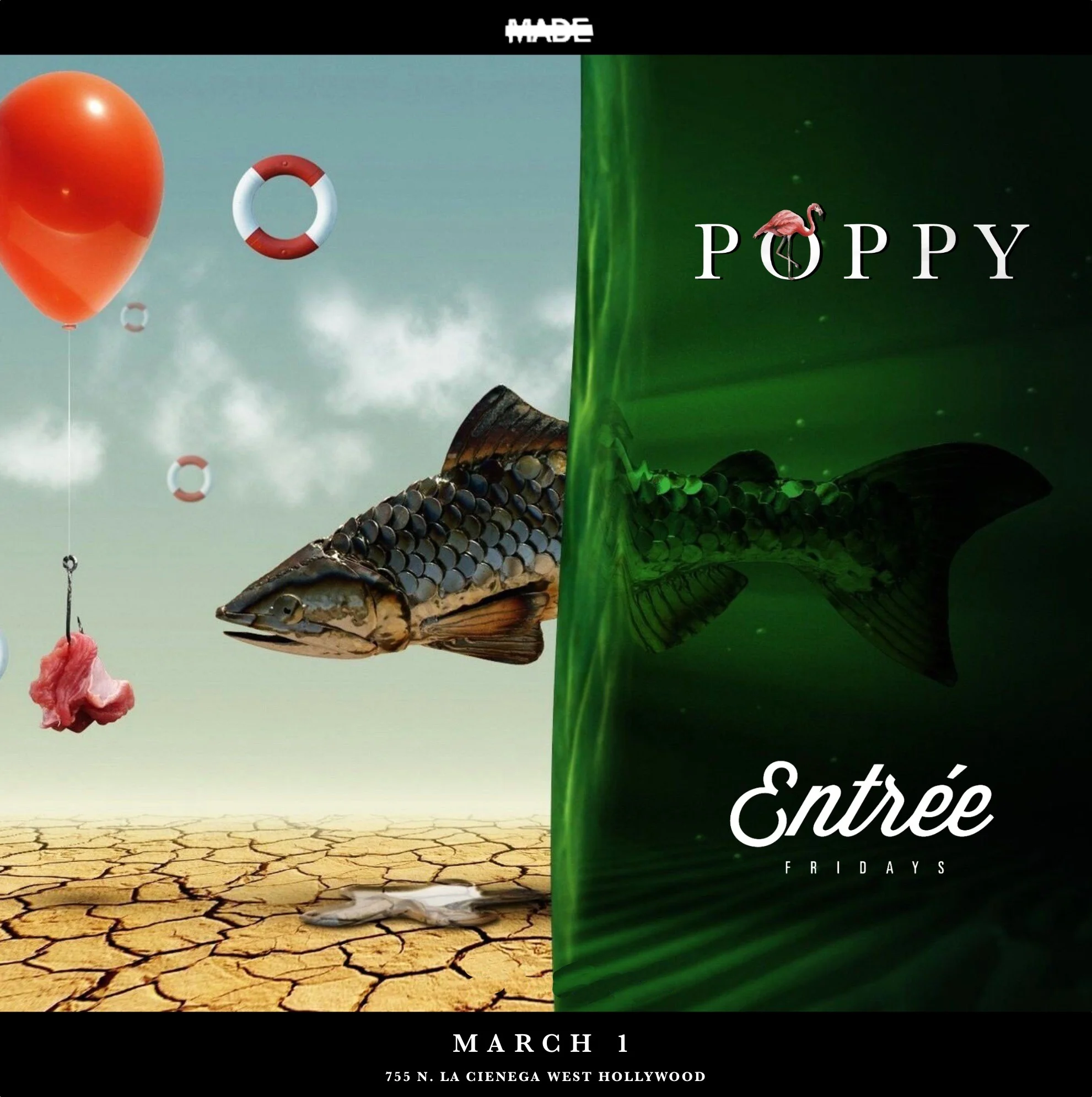 Entree Fridays at Poppy Nightclub, March 1, 2019