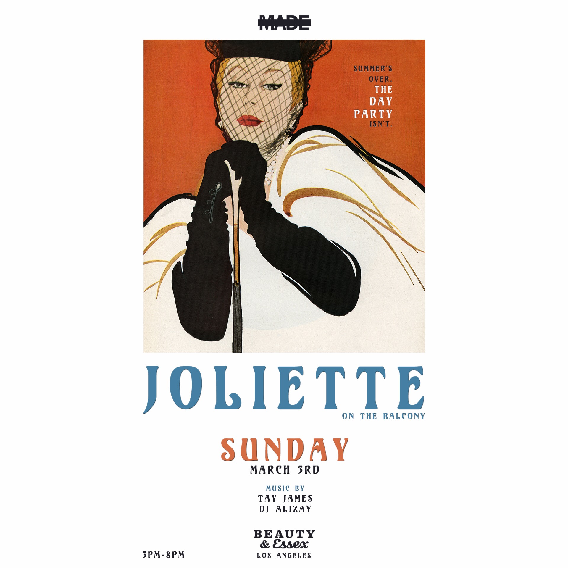Joliette on the Balcony at Beauty &amp; Essex, March 3, 2019