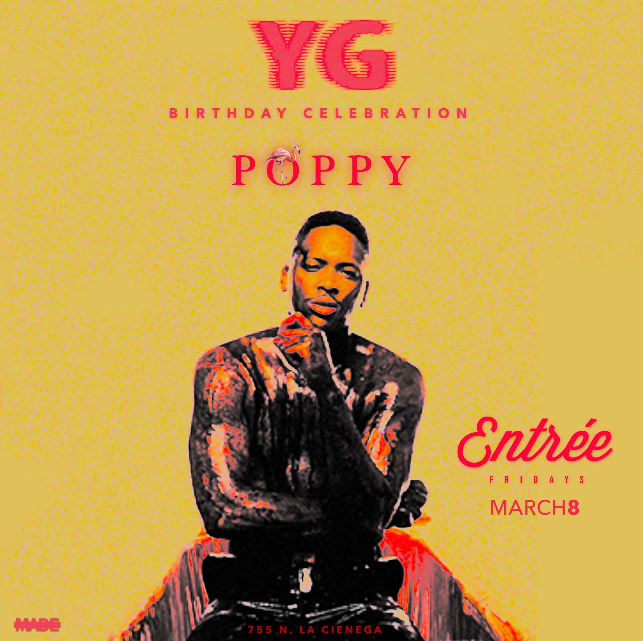 Entree Fridays at Poppy Nightclub, March 8, 2019