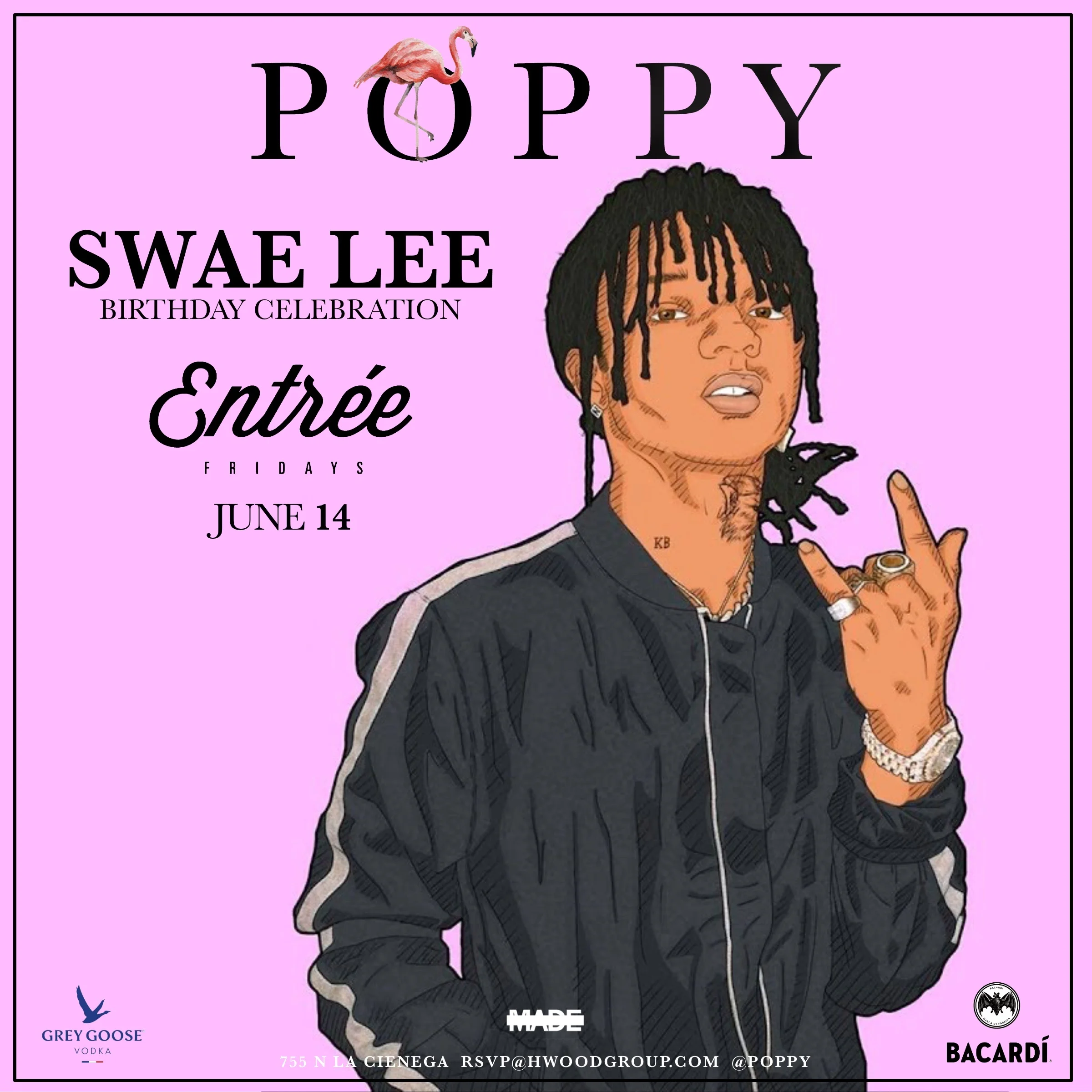 Entree Fridays at Poppy Nightclub - Friday, June 14, 2019