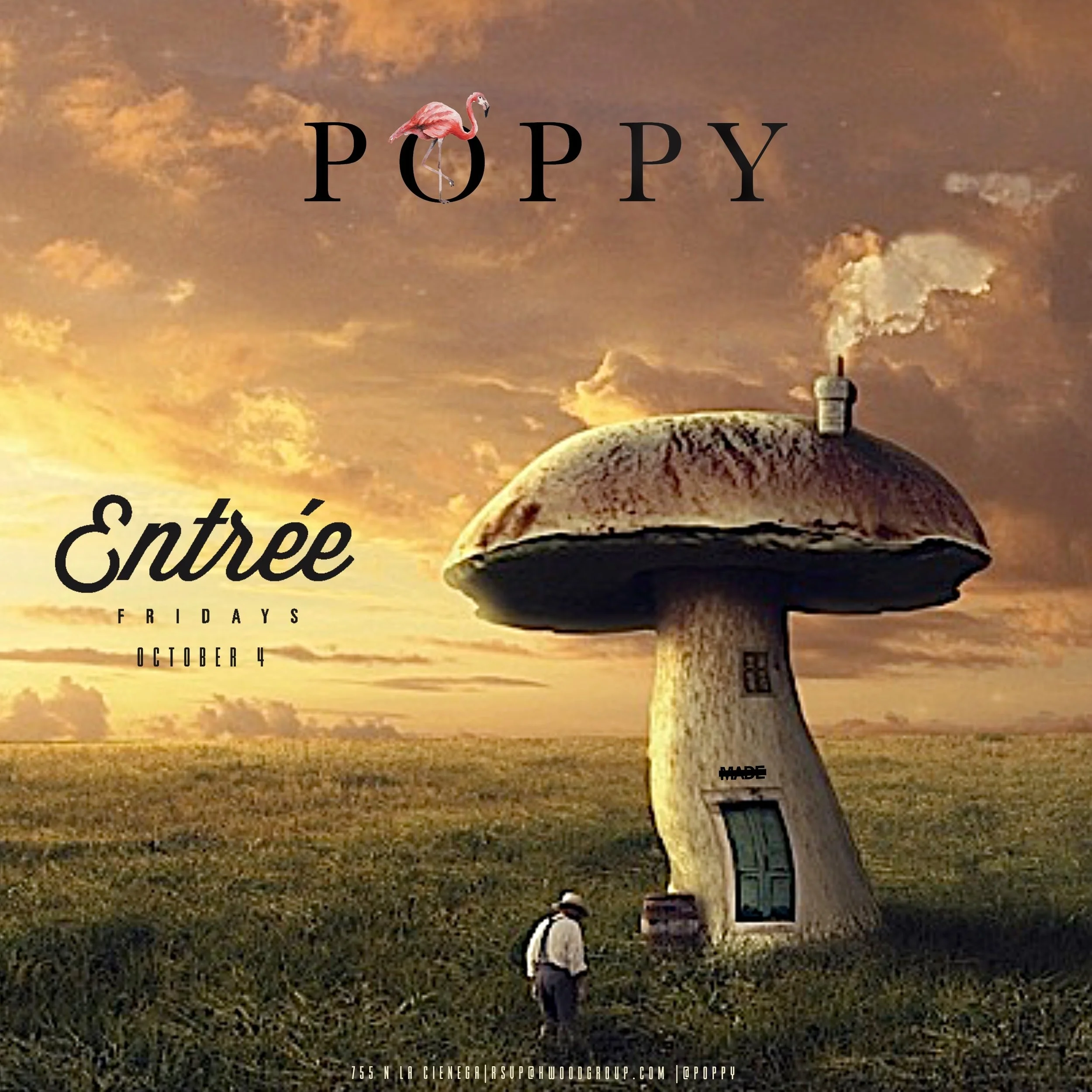 Entree Fridays at Poppy Nightclub - Friday, October 4, 2019