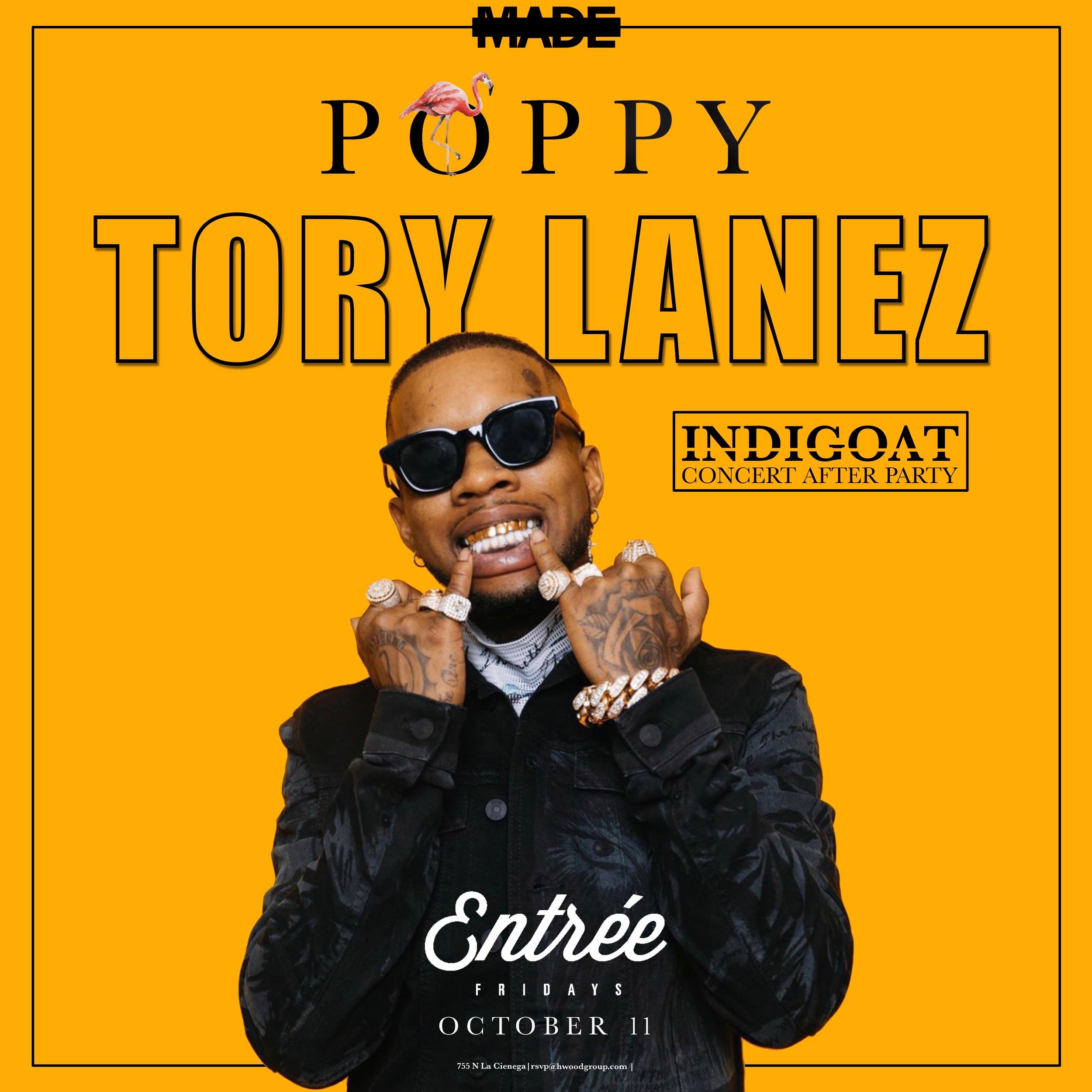 Entree Fridays at Poppy Nightclub - Friday, October 11, 2019