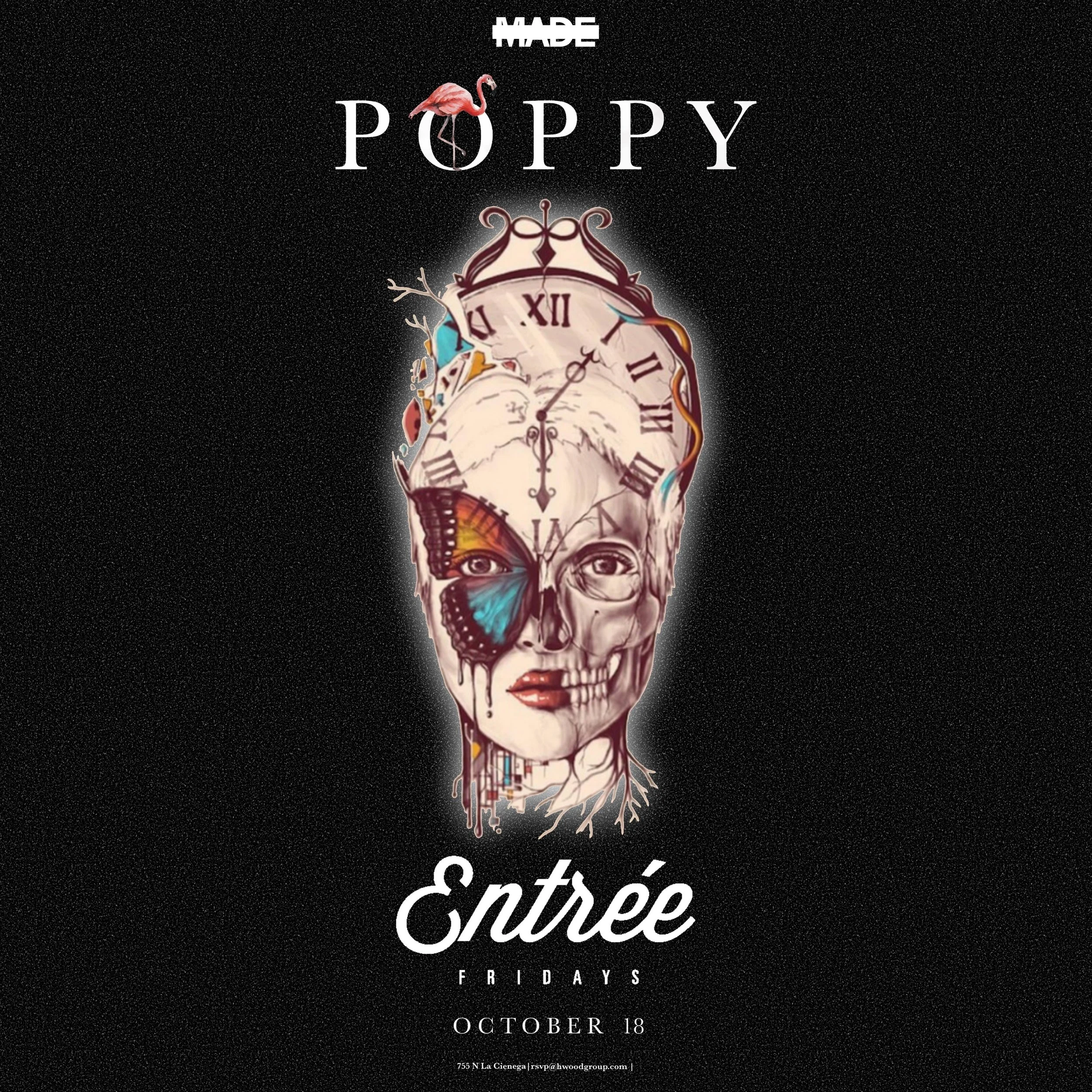 Entree Fridays at Poppy Nightclub - Friday, October 18, 2019