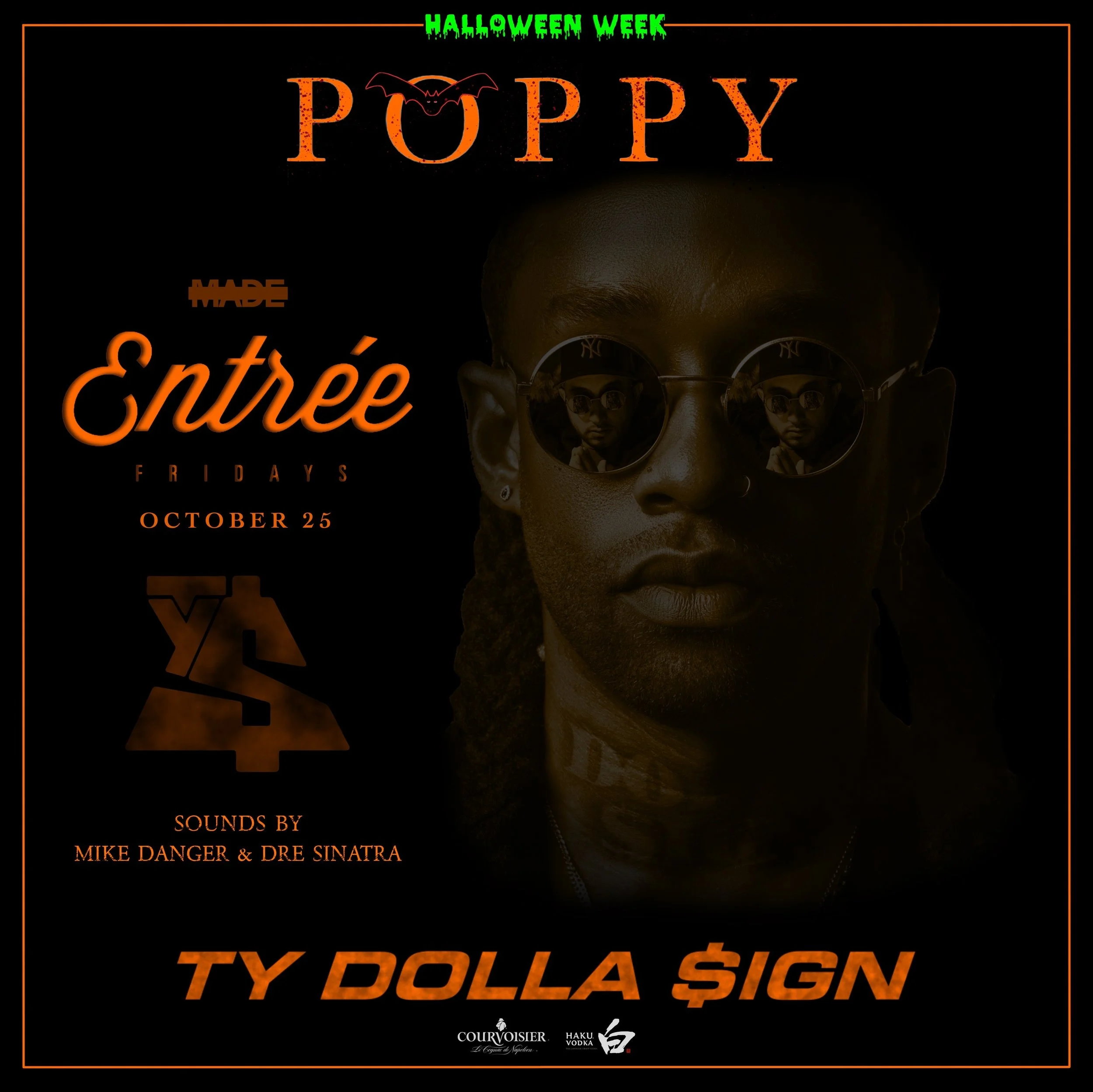 Entree Fridays at Poppy Nightclub - Friday, October 25, 2019
