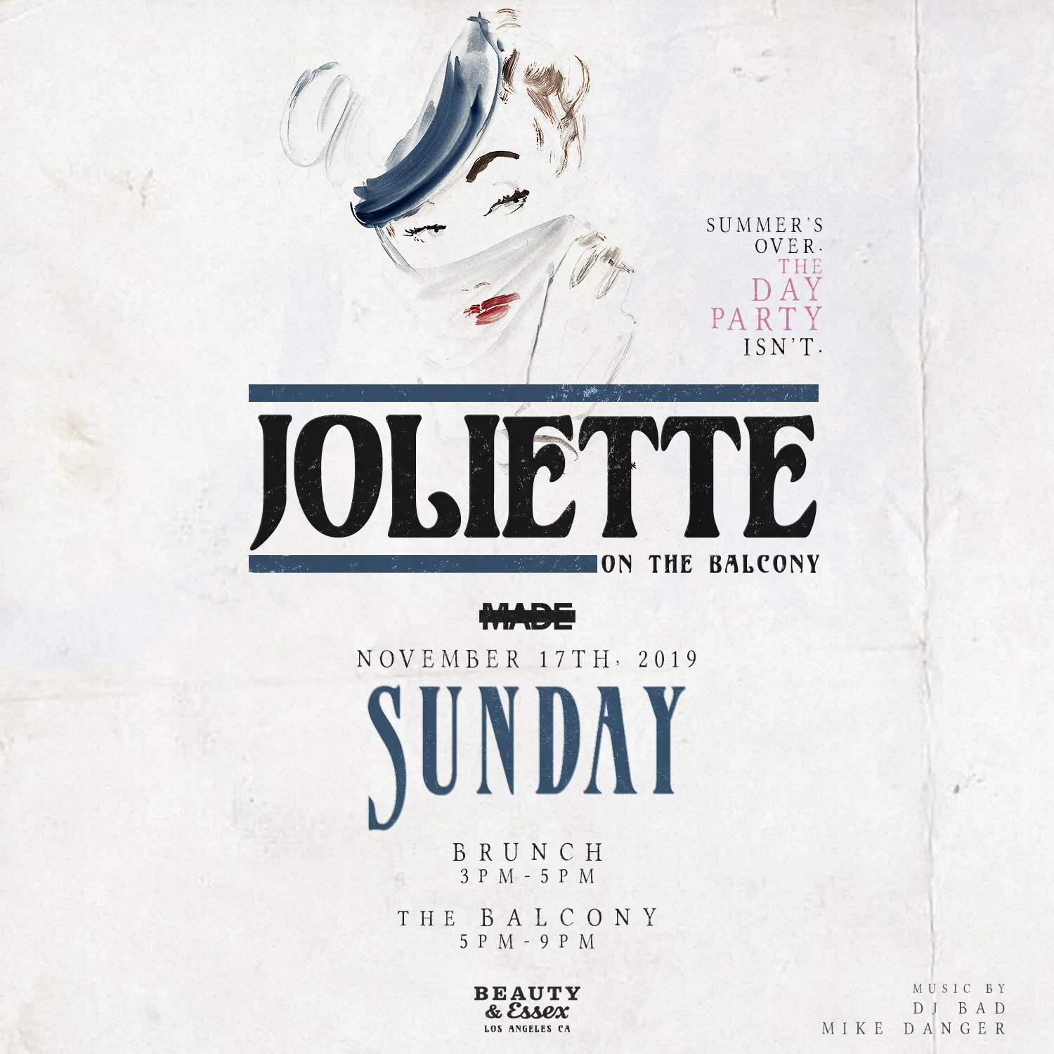 Joliette on the Balcony at Beauty &amp; Essex - Sunday, November 17, 2019