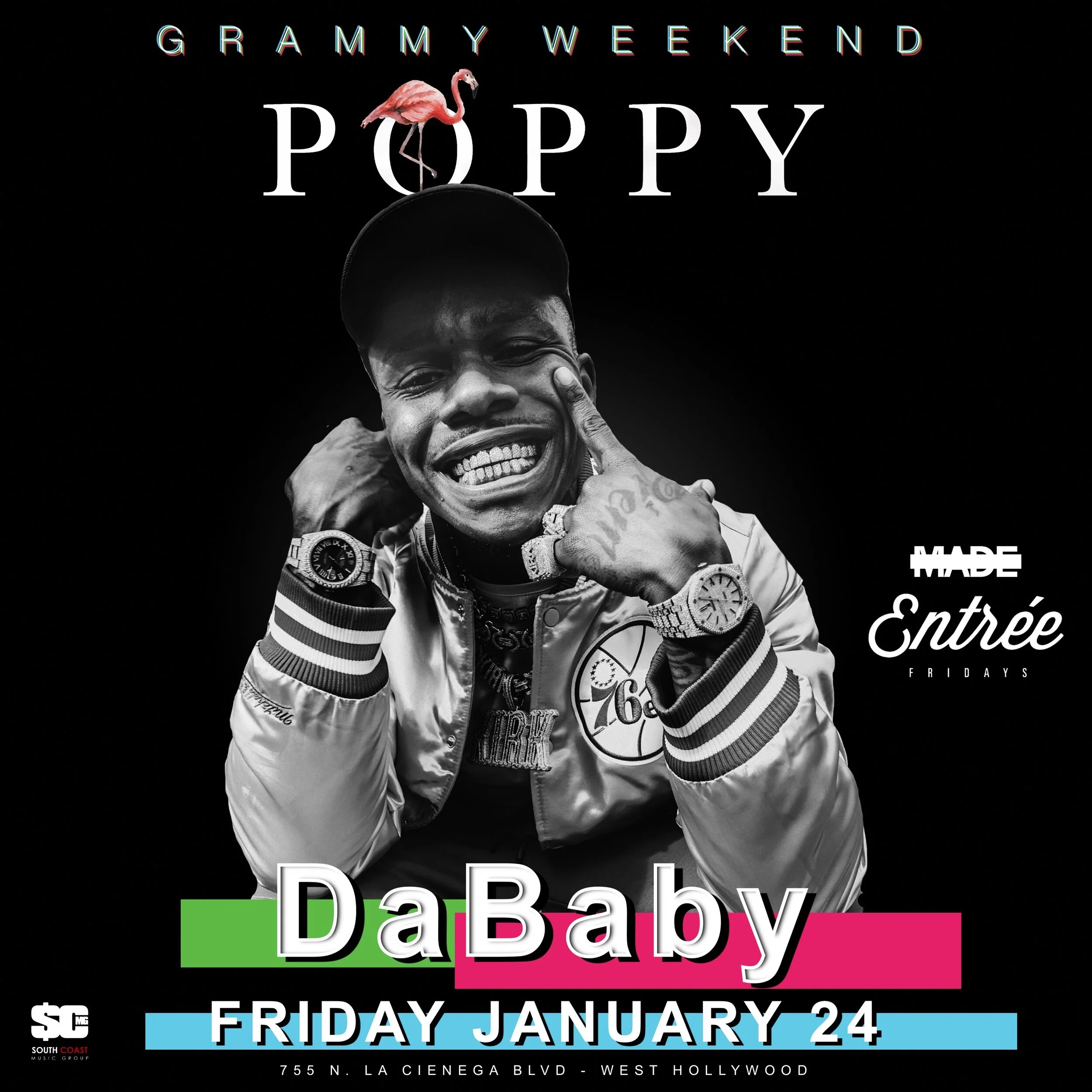 Entree Fridays at Poppy Nightclub - Friday, January 24, 2020