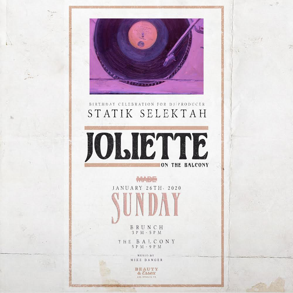 Joliette on the Balcony at Beauty &amp; Essex - Sunday, January 26, 2020