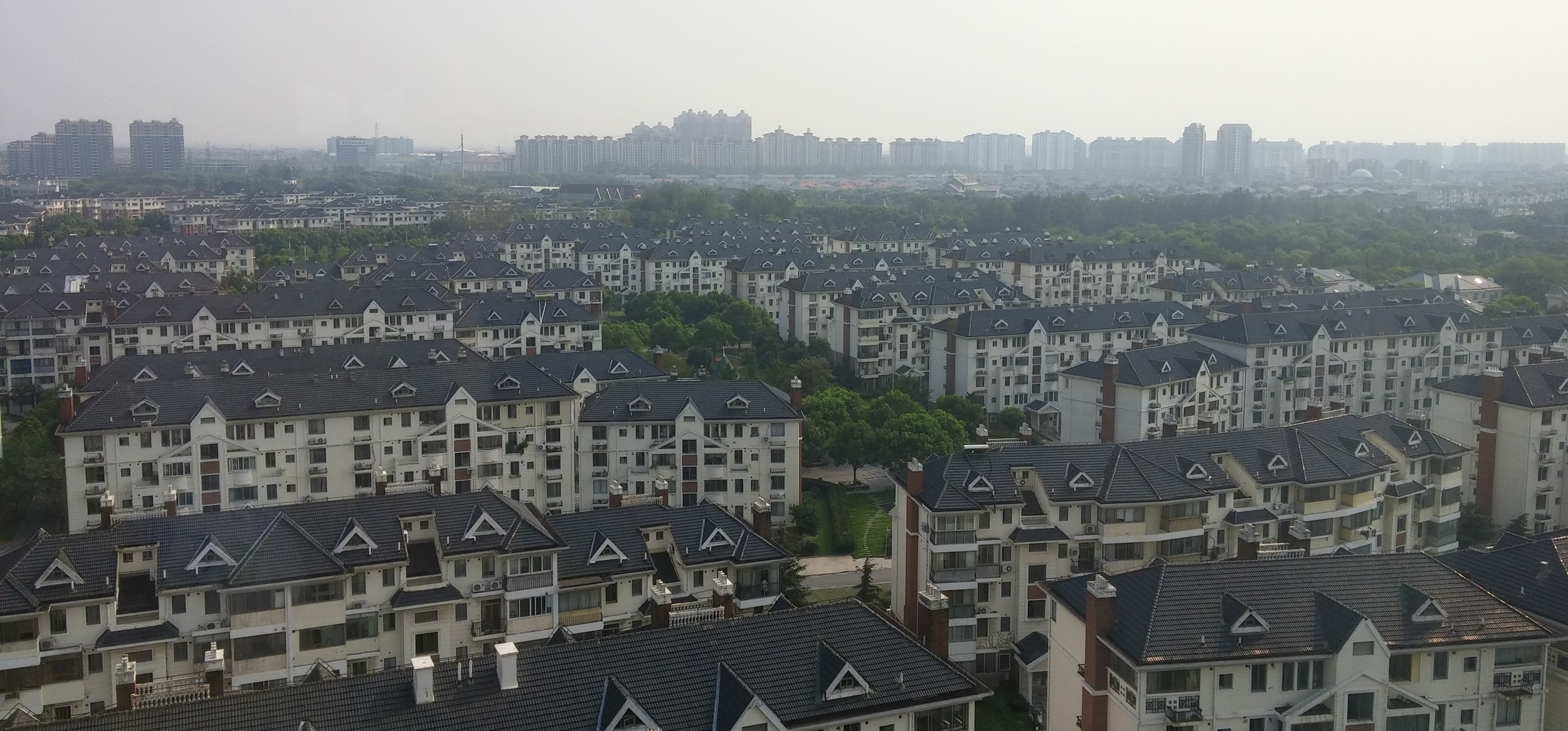 A view from a hotel in a Shanghai suburb where AYC orientation took place