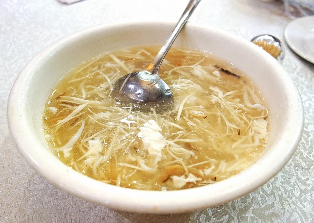 The whitebait soup is a delicacy containing the whitebait fish local to Suzhou