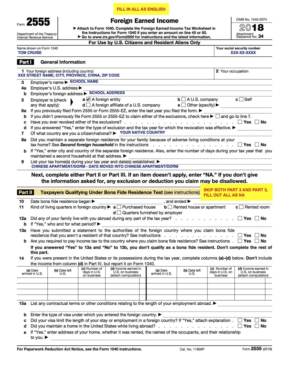 home tax form