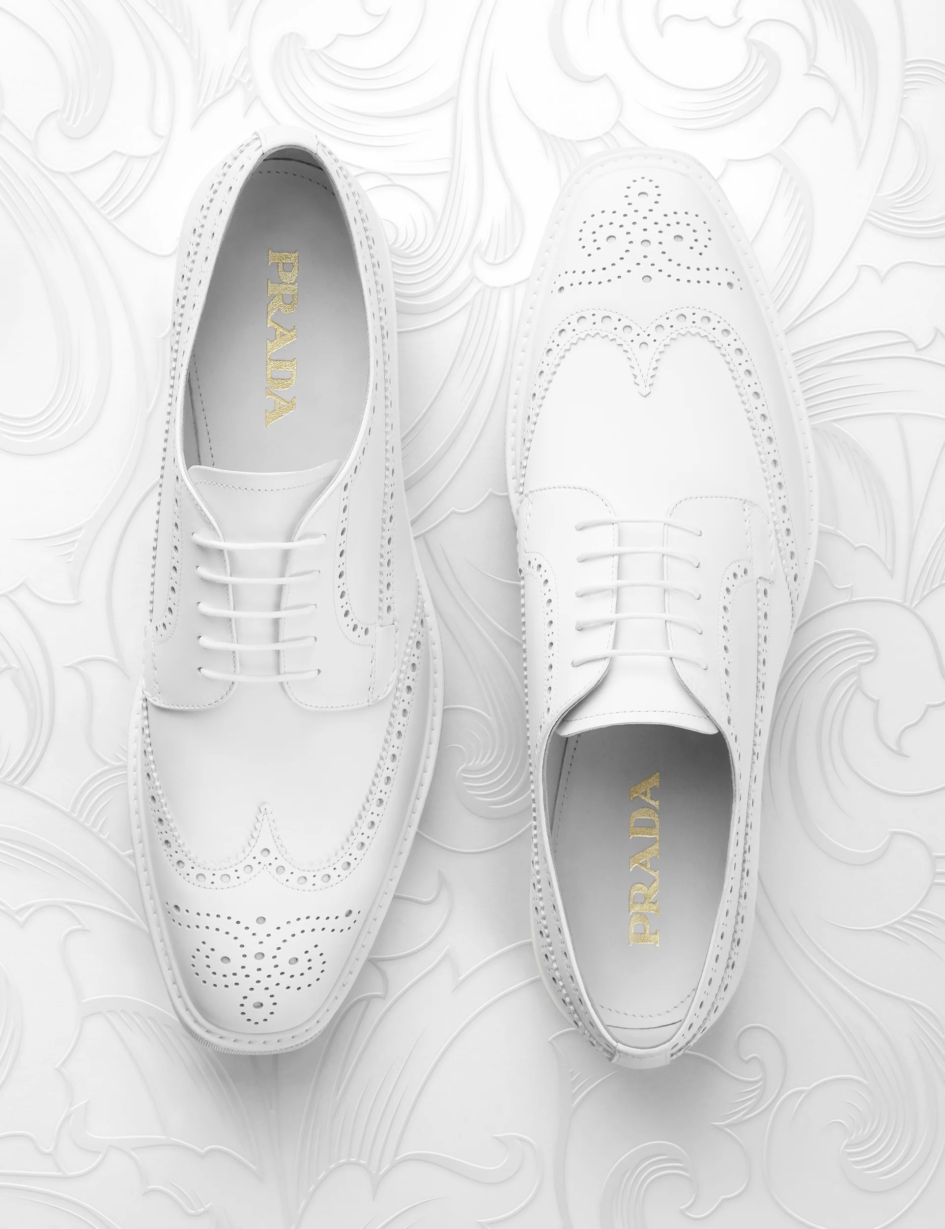  Prada white shoes creative still life photography. Shoe footwear photographer.&nbsp;Luxury goods still life image maker,&nbsp;Josh Caudwell. For commercial, advertising, product and editorial.&nbsp;London, New York, Paris, Milan. 