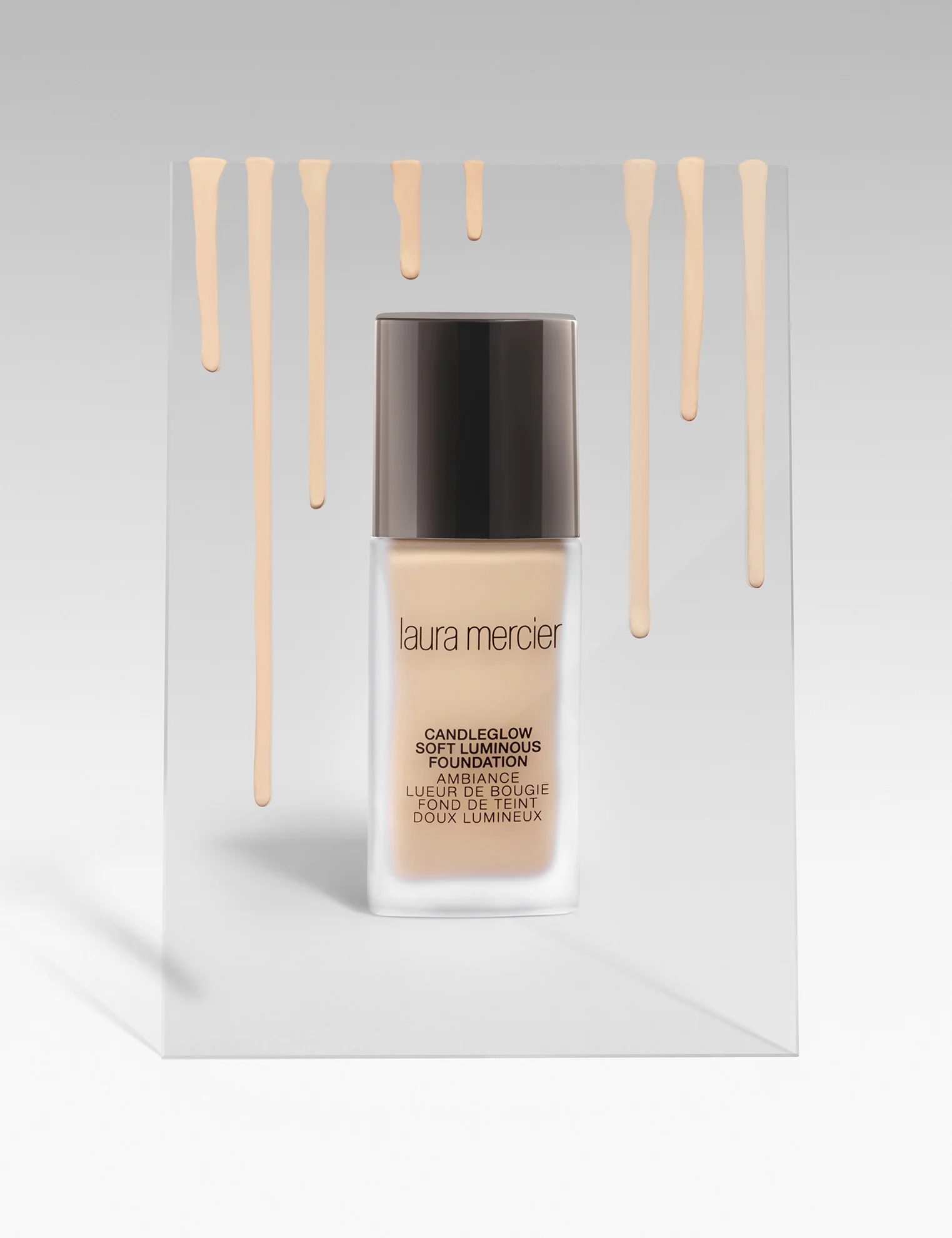  Cosmetics photography by London based product photographer Josh Caudwell. Make up still life photography of Laura Mercier foundation. Still life photographer in London for luxury product photography. 