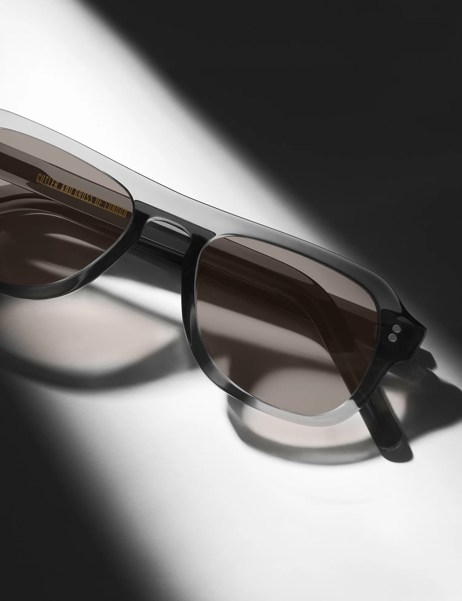  Sunglasses photography by London still life photographer Joshua Caudwell. Creative still life photography of Cutler and Gross sunglasses. Luxury product photography in London, Paris, New York. 