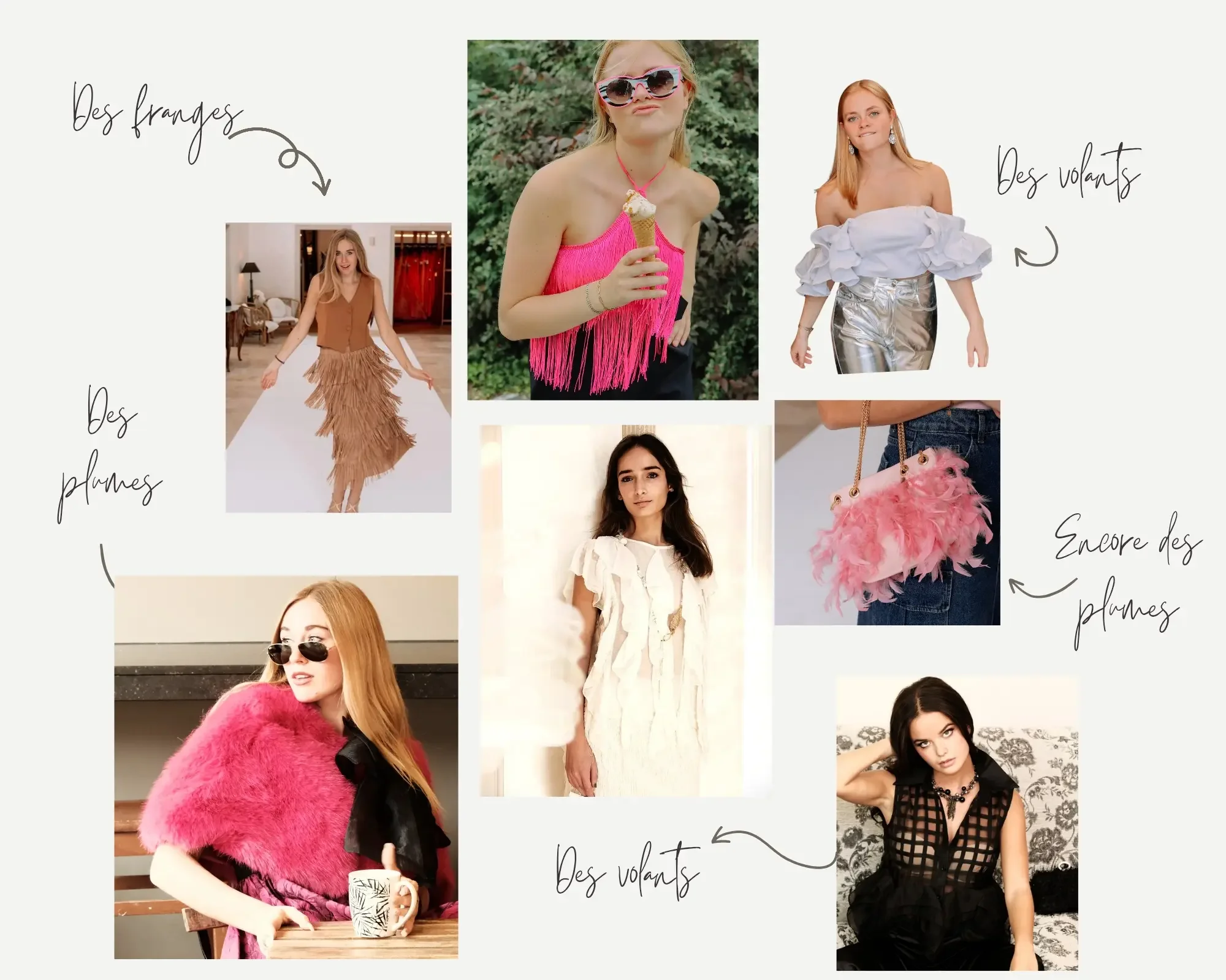 franges et plumes: les tendances mode 2026