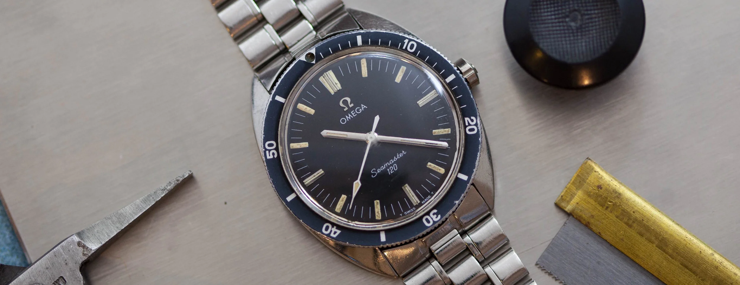 The Omega Seamaster 120. Image courtesy of ThoseWatchGuys