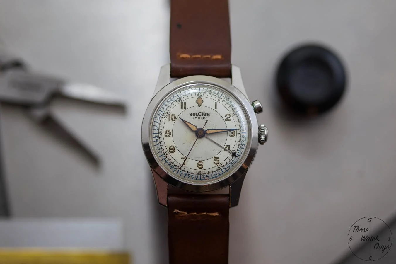 An early Vulcain Cricket. Photo courtesy of Those Watch Guys. 
