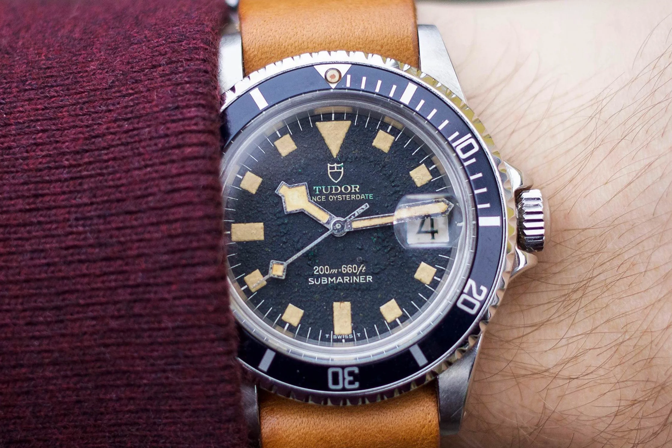 Tudor Submariner Ref. 9410/0, the civilian model of the Ref. 7016. Photo courtesy of Those Watch Guys.